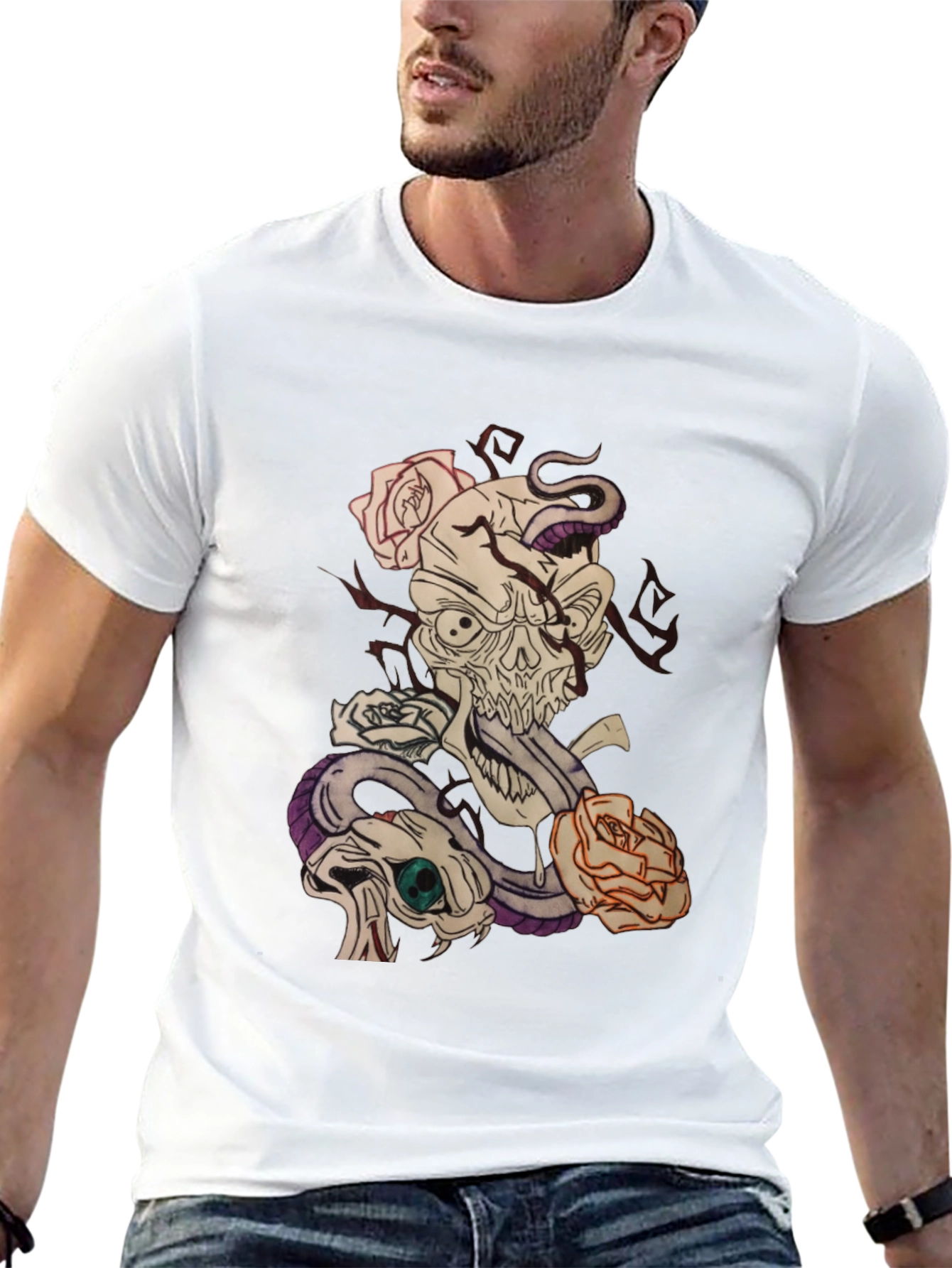 Skull and Snake Graphic Tee