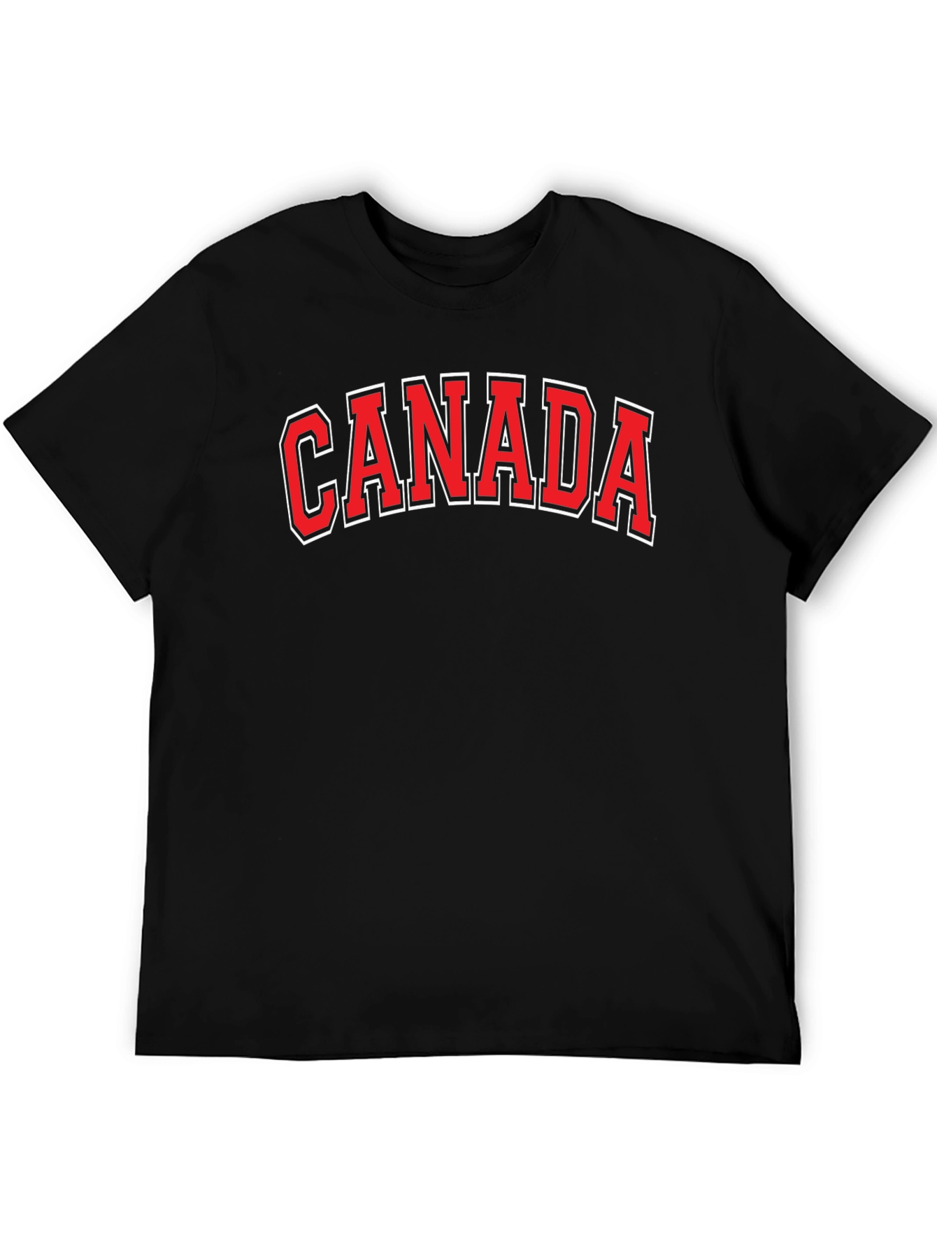Canada Tee - Black Cotton Graphic T-Shirt