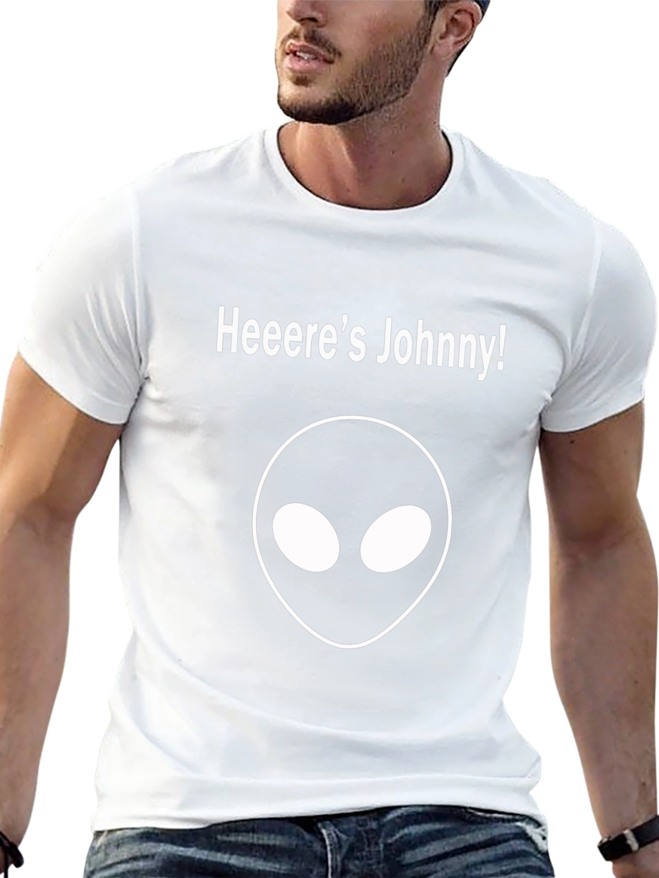 Heres Johnny Alien Graphic Tee - Black