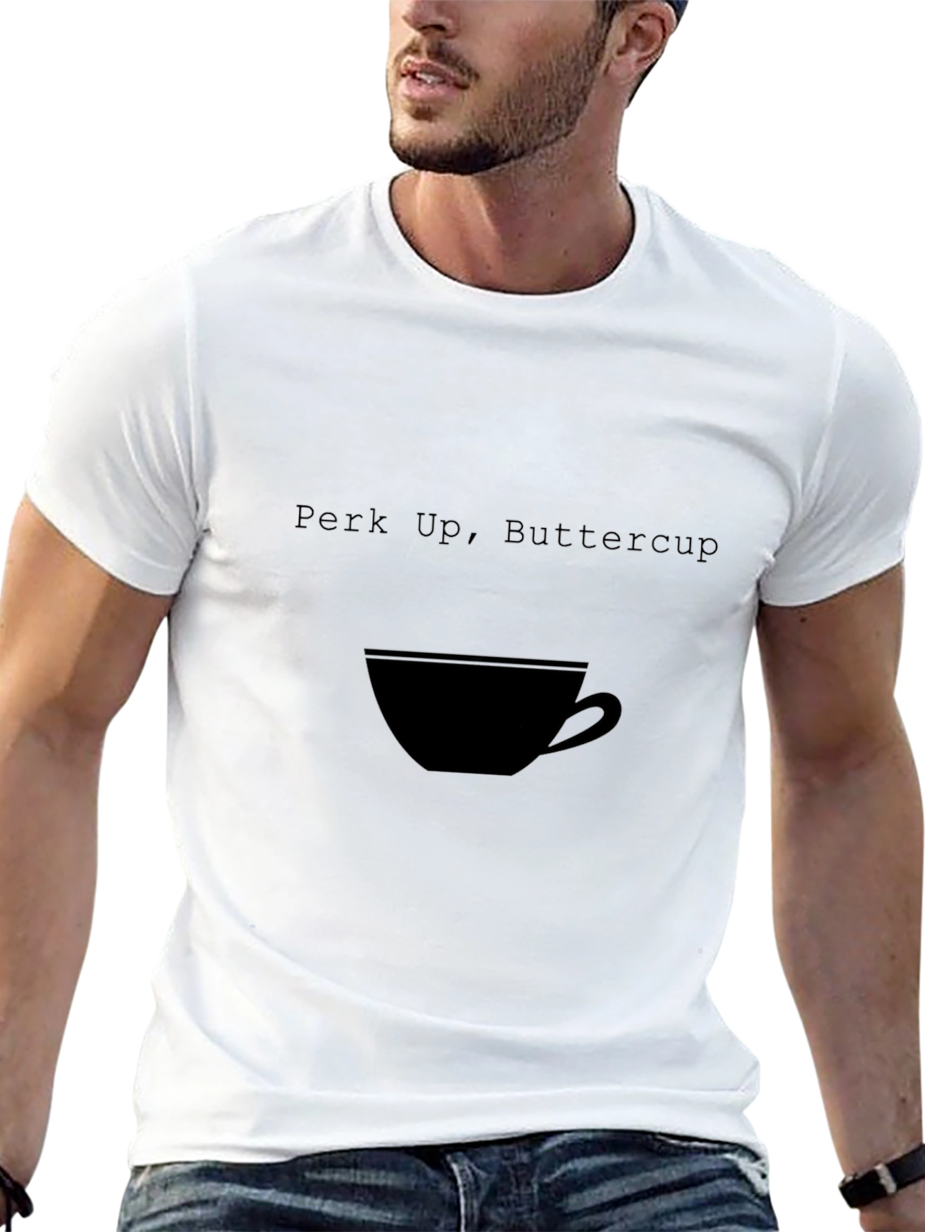 Perk Up Buttercup Black Graphic Tee