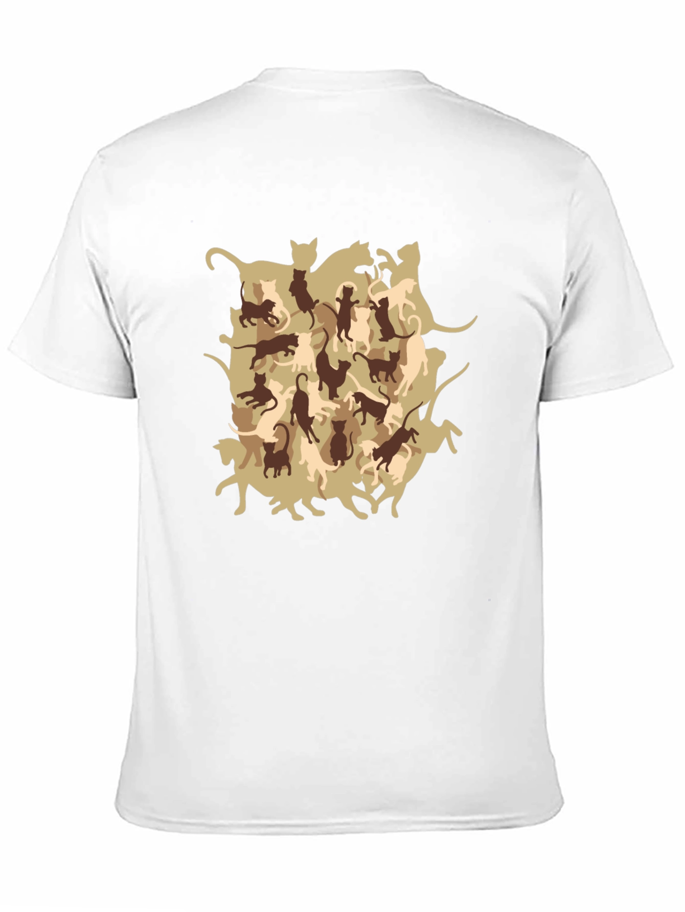 Cool Cat Camo Print Mens T-Shirt