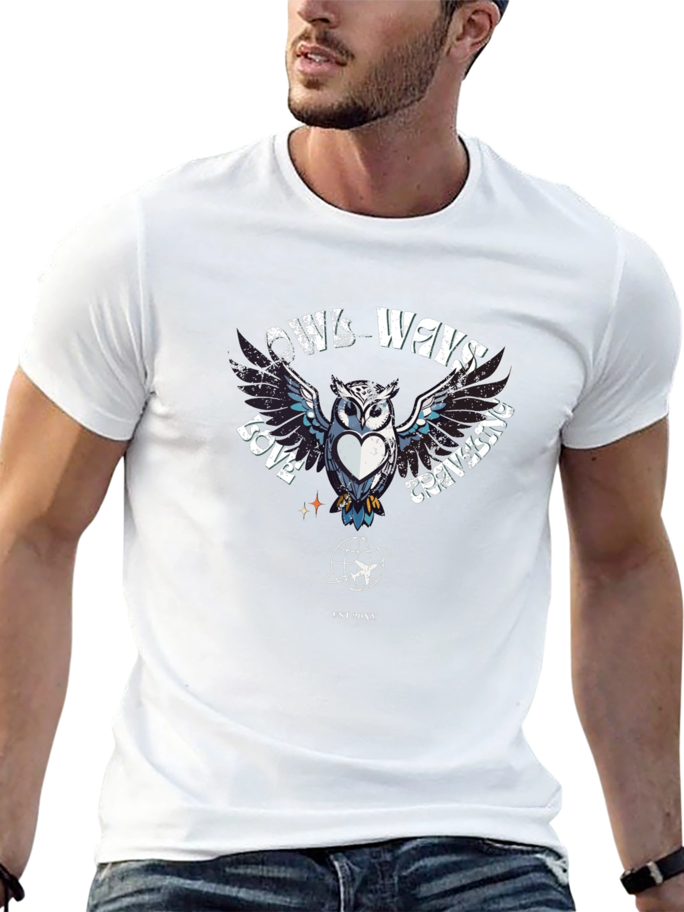 Owls Ways Love Traveling Black T-Shirt