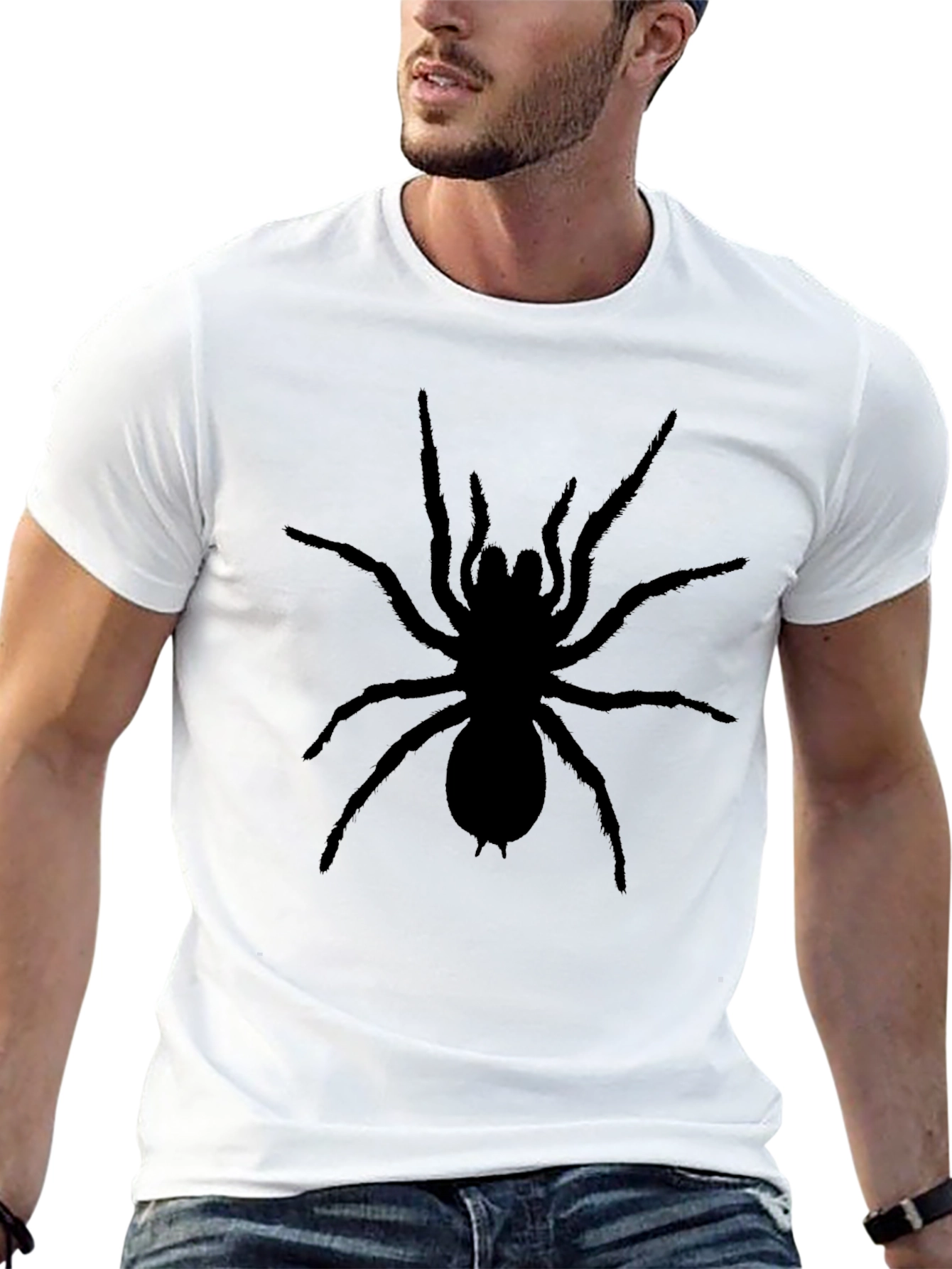 Black Spider Graphic Tee - Halloween Ready