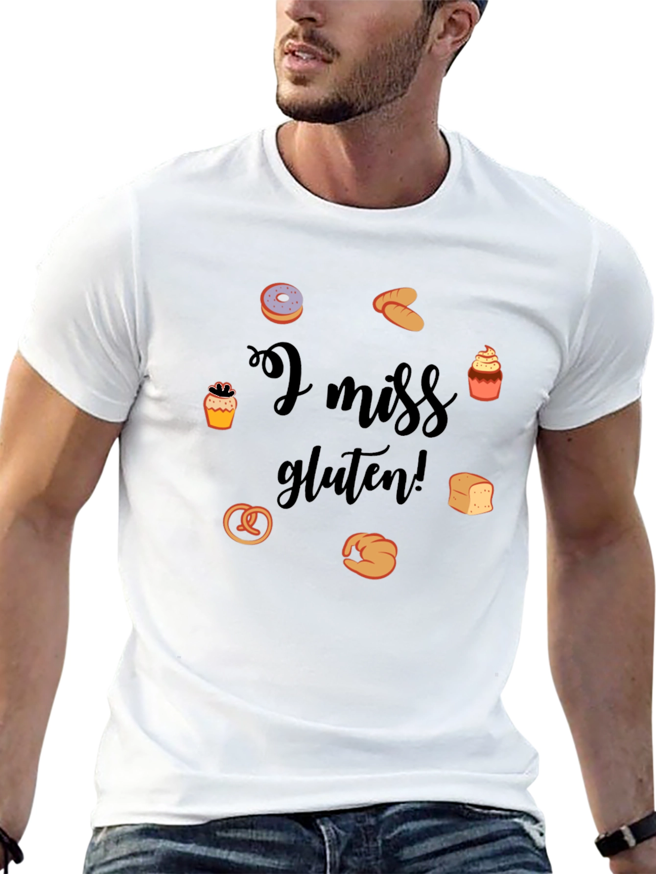 I Miss Gluten Black T-Shirt