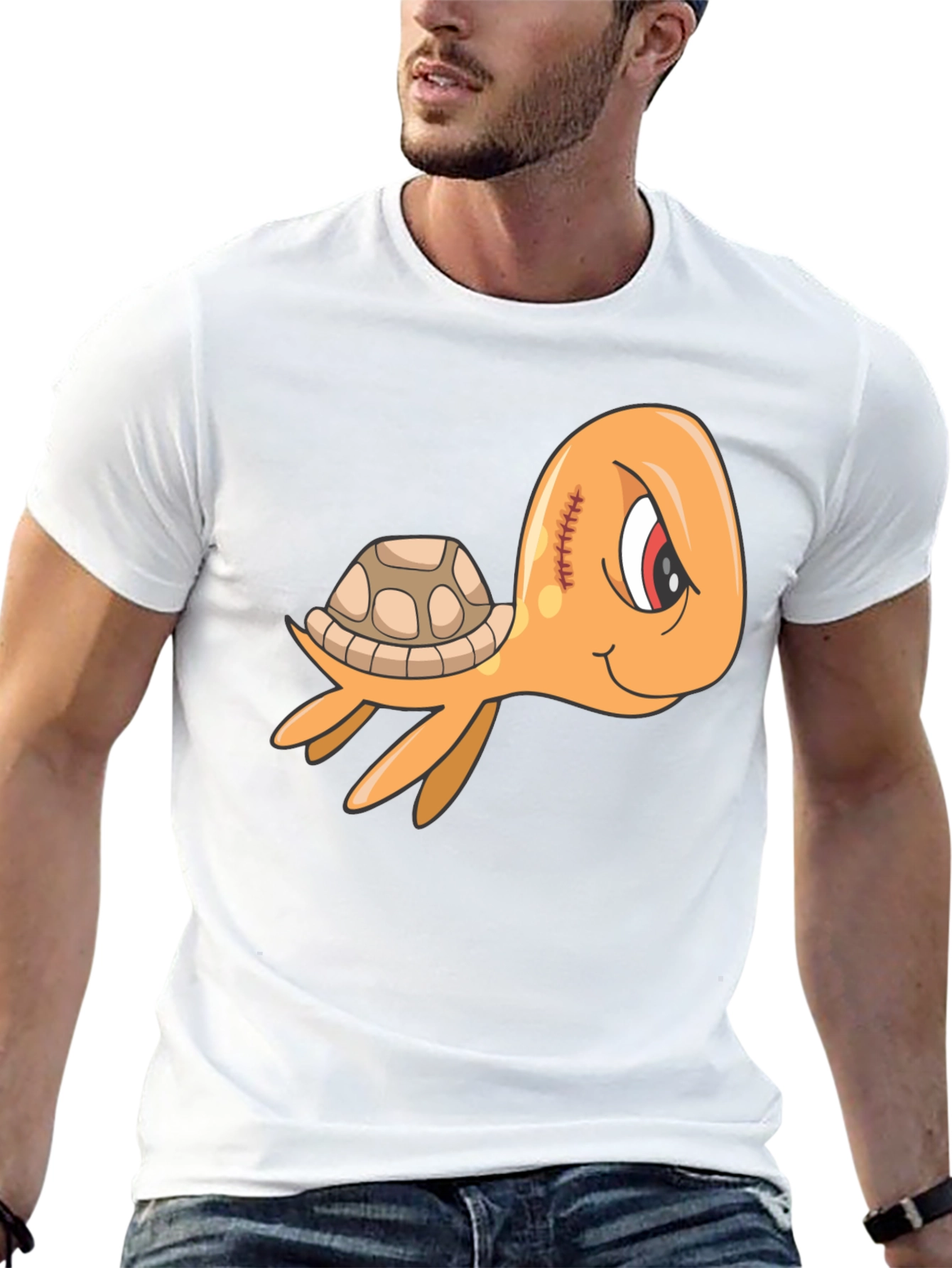 Cool Turtle Graphic Tee - Mens Black T-Shirt