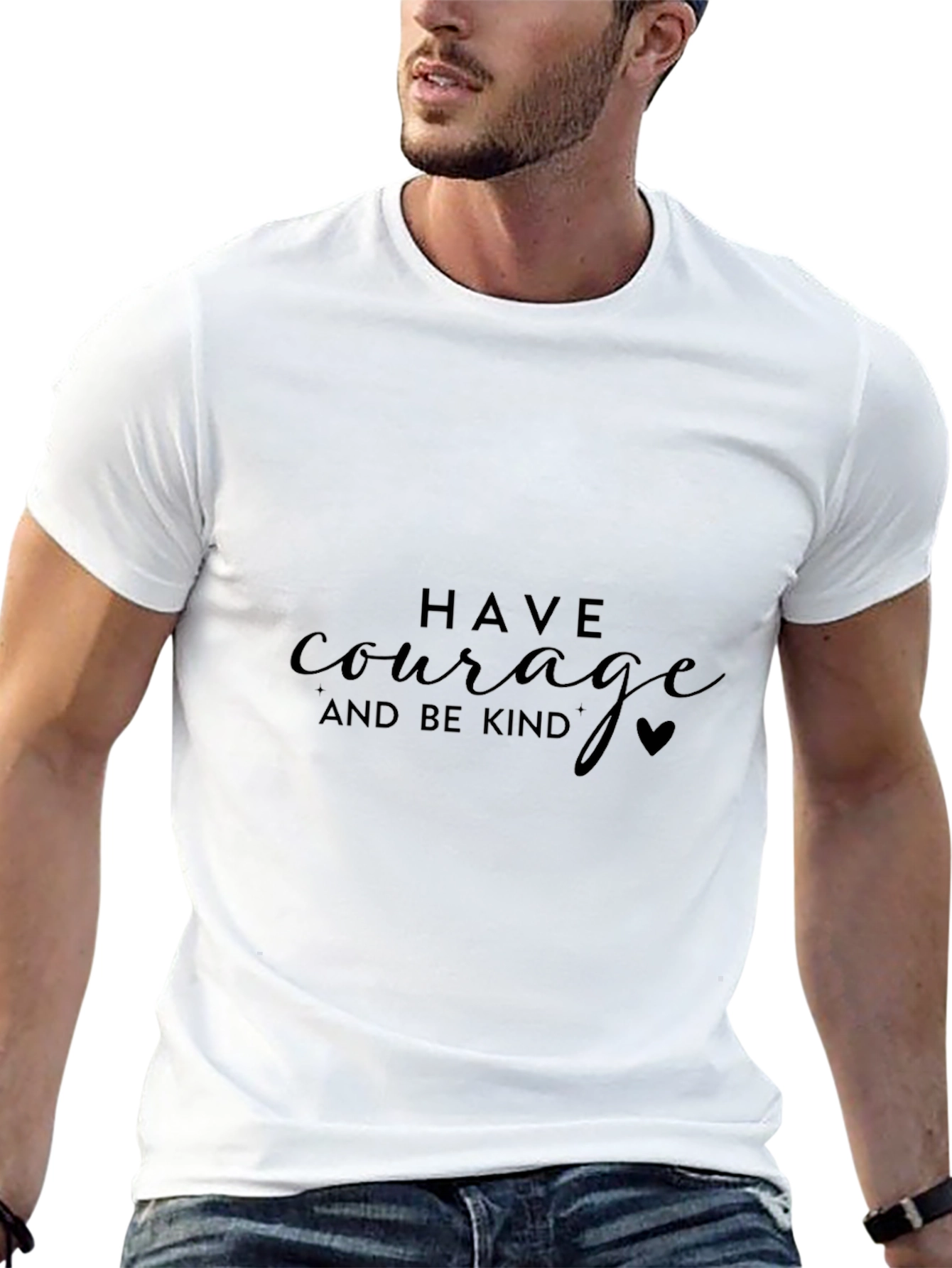 Courage & Kindness Black T-Shirt - Positive Vibes