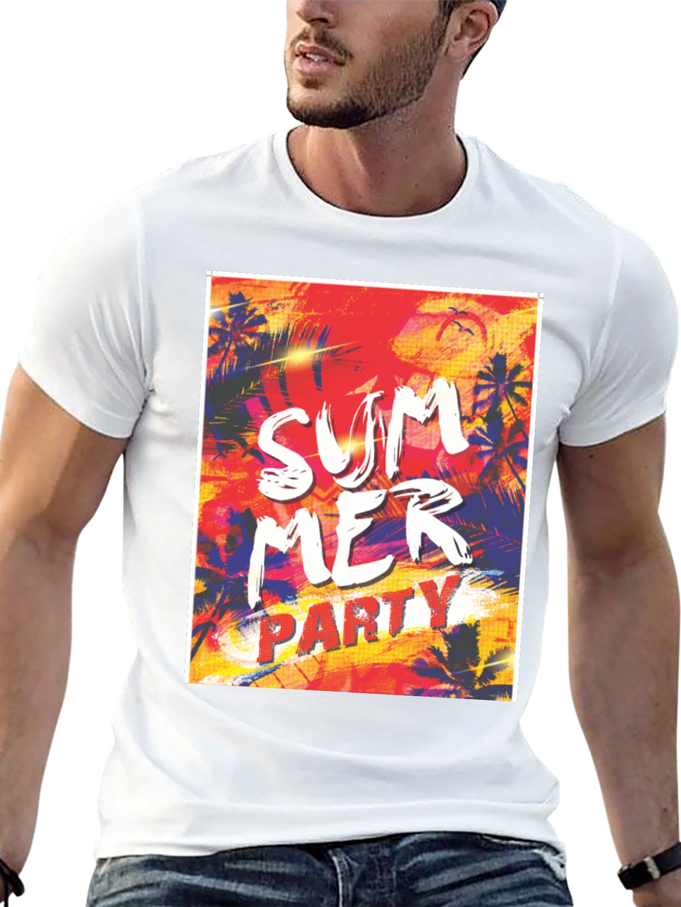 Summer Party Graphic Tee - Tropical Vibe T-Shirt