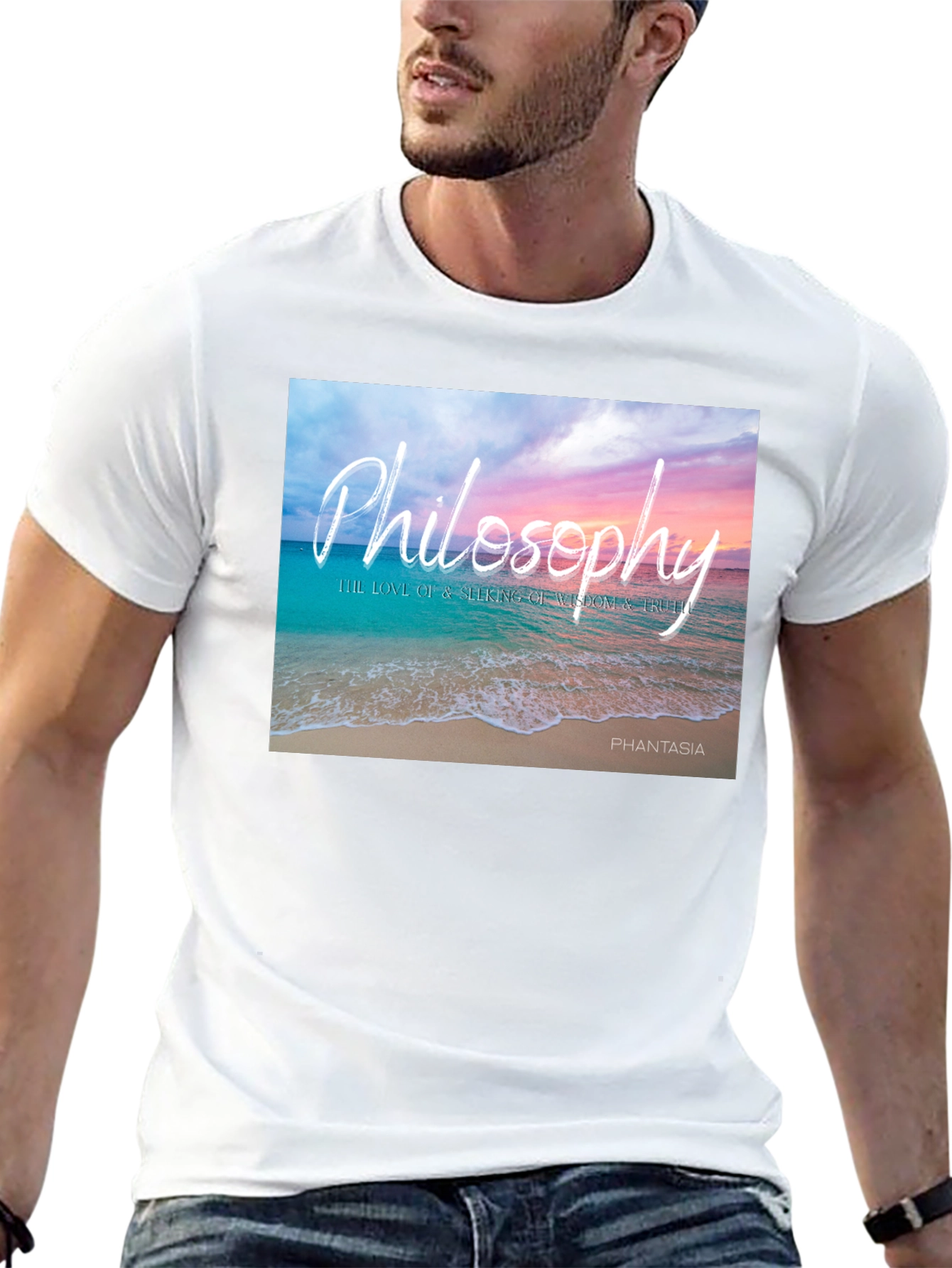 Philosophy Beach T-Shirt - Wisdom and Truth