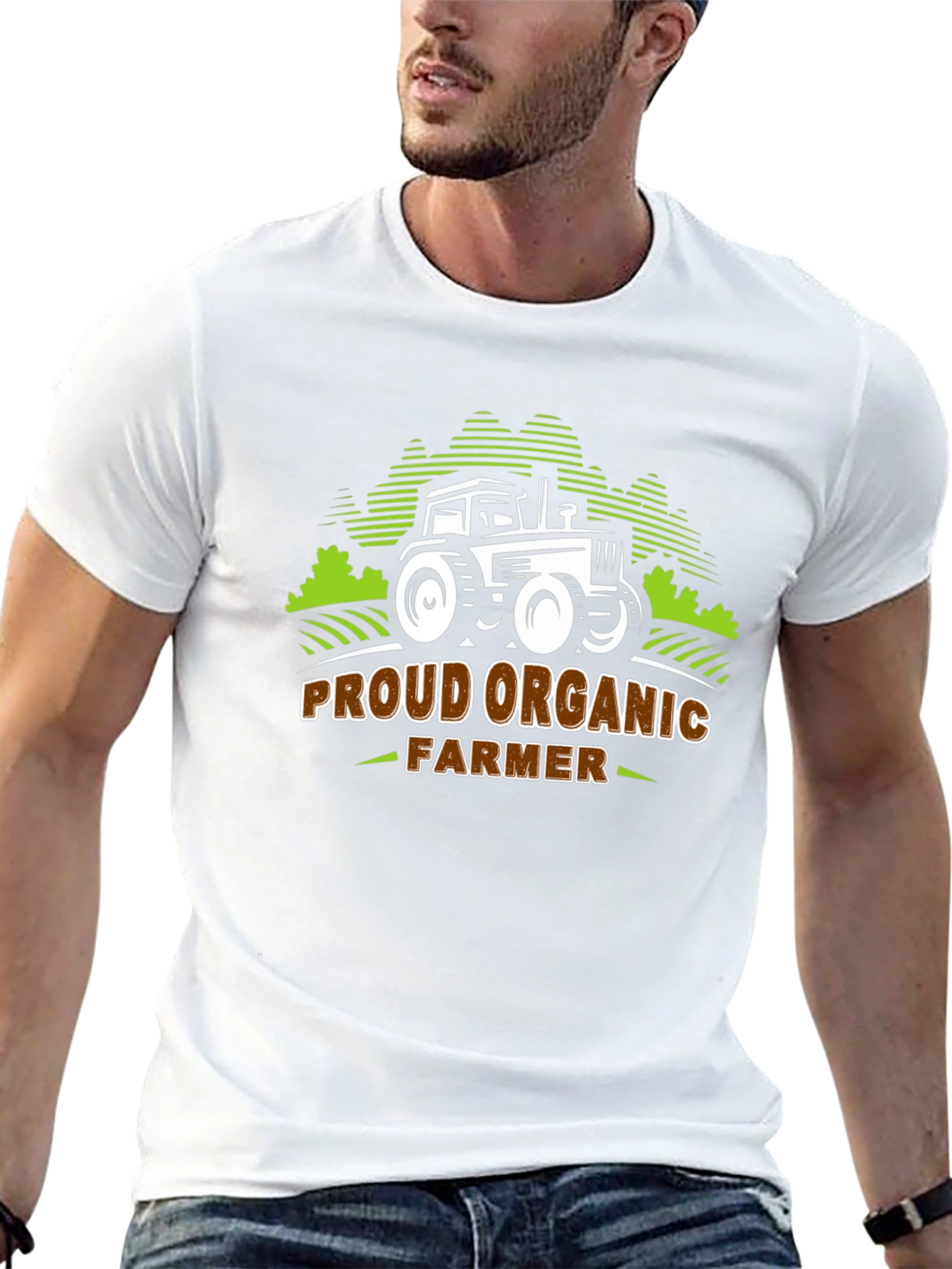 Proud Organic Farmer T-Shirt - Black Cotton Tee