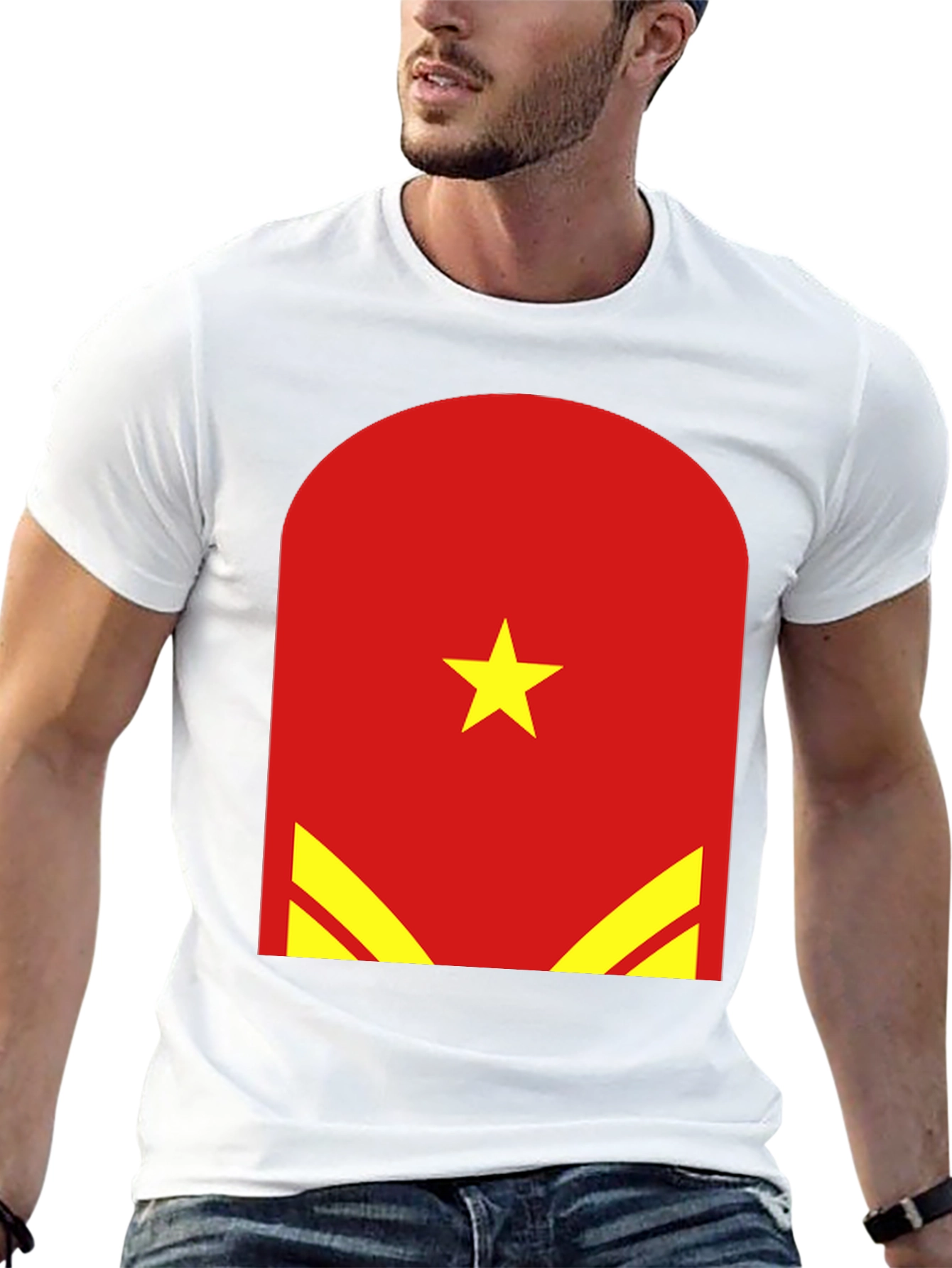 Vietnam Flag Graphic Tee - Black Cotton T-Shirt