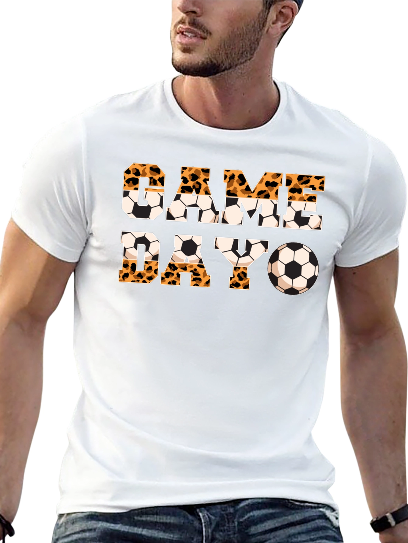 Game Day Leopard Print Soccer T-Shirt
