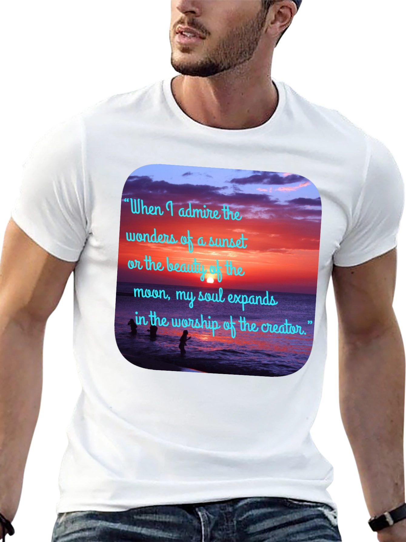 Sunset Beach Quote Graphic Tee