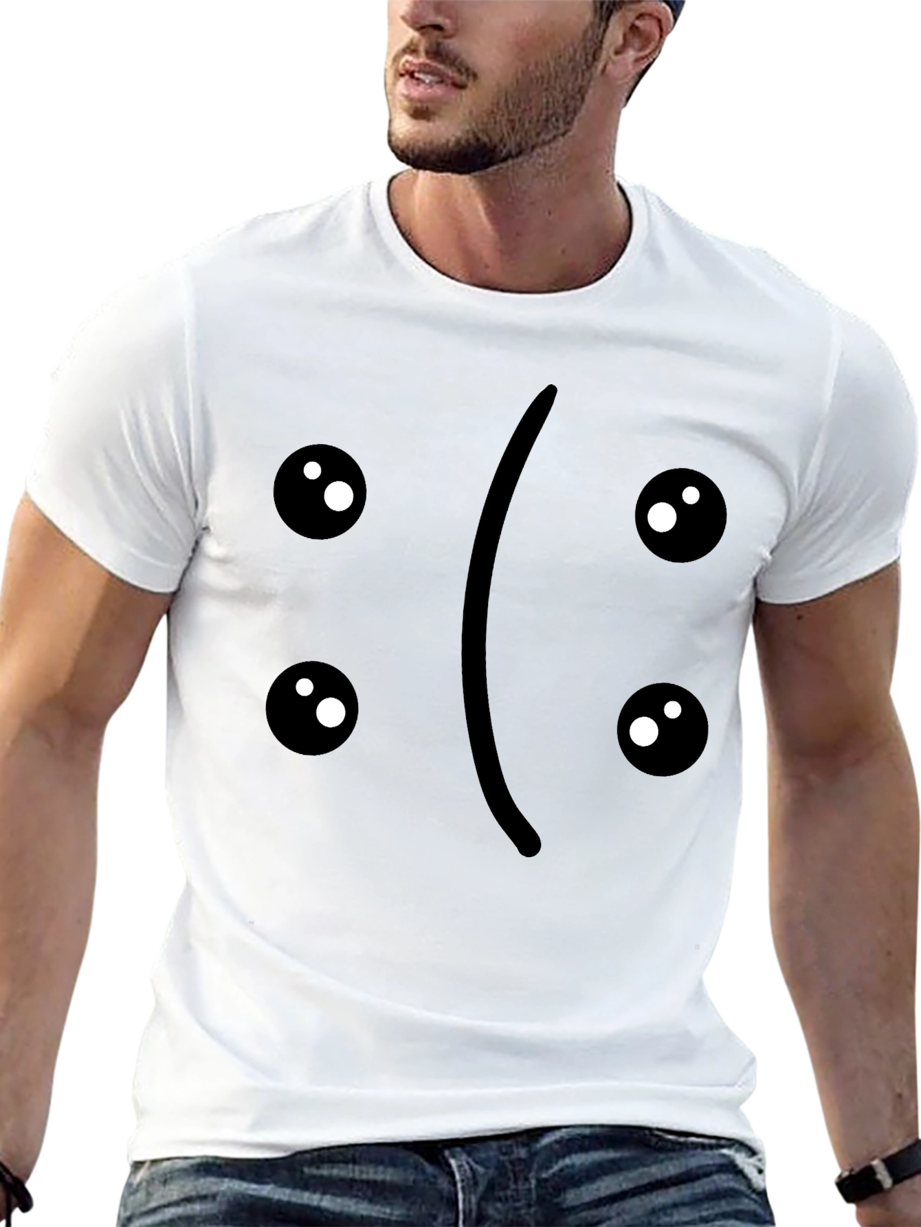 Sad Face Graphic Tee - Unisex Black T-Shirt