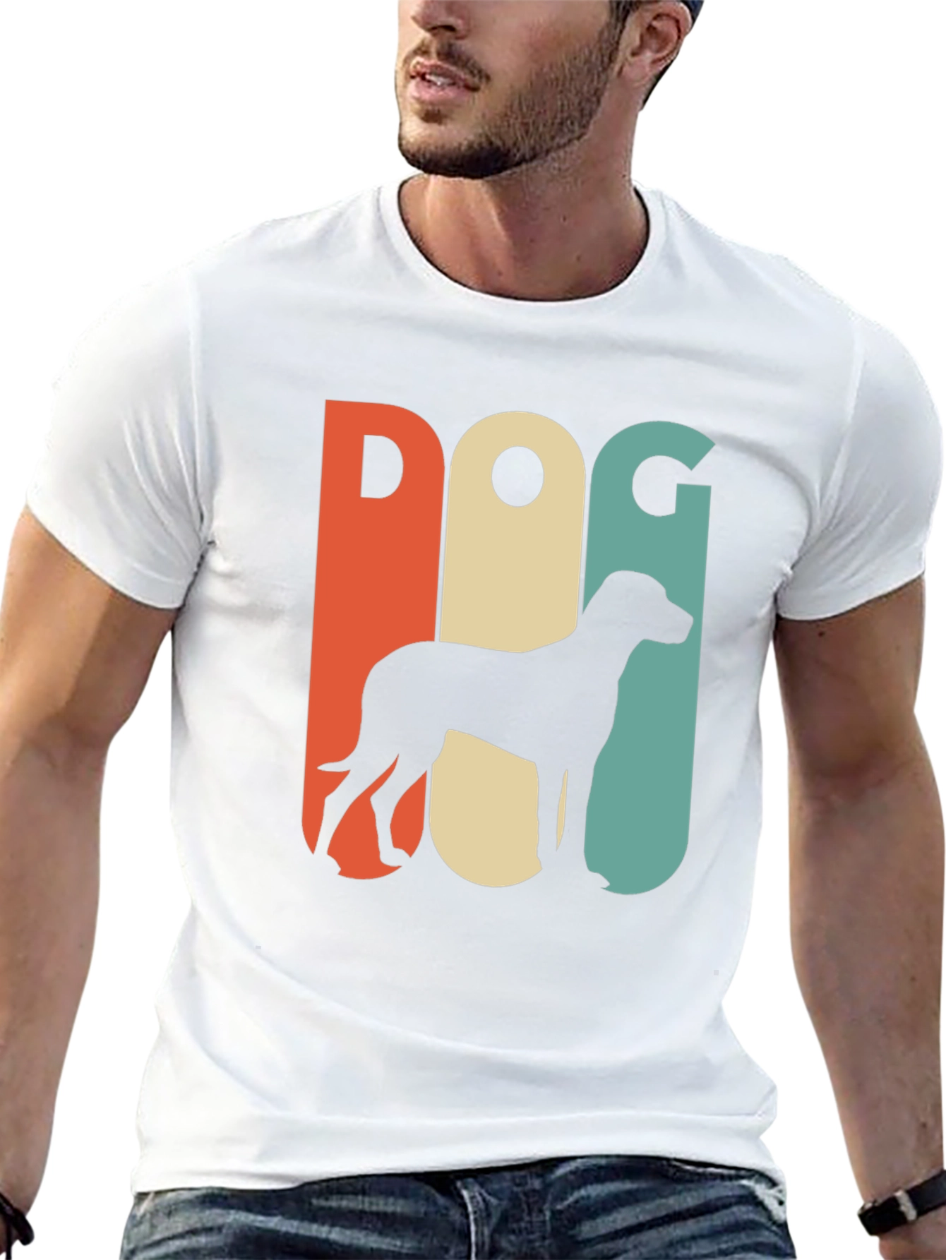 Retro Dog Silhouette Graphic Tee