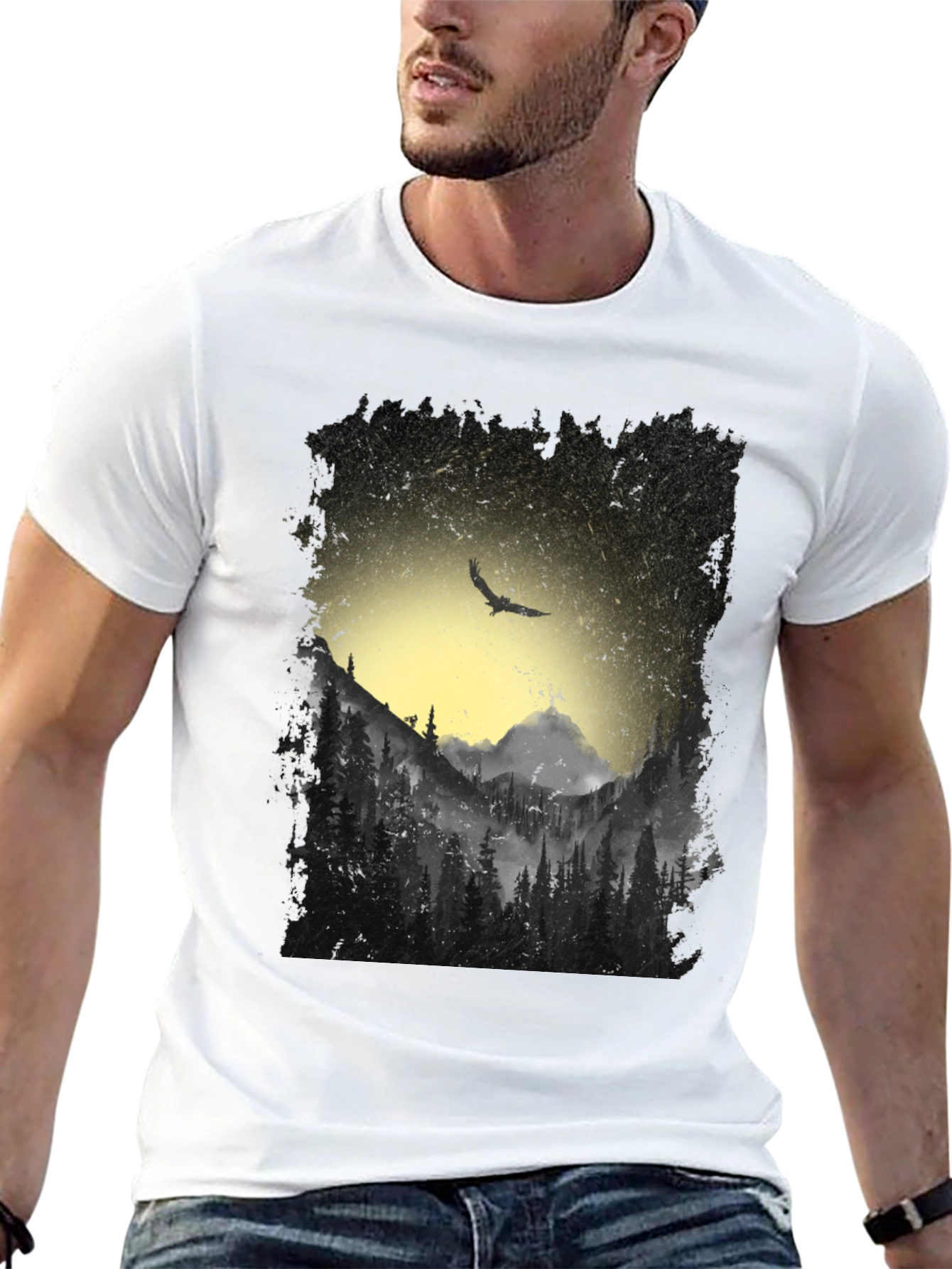 Nature Eagle Black T-Shirt
