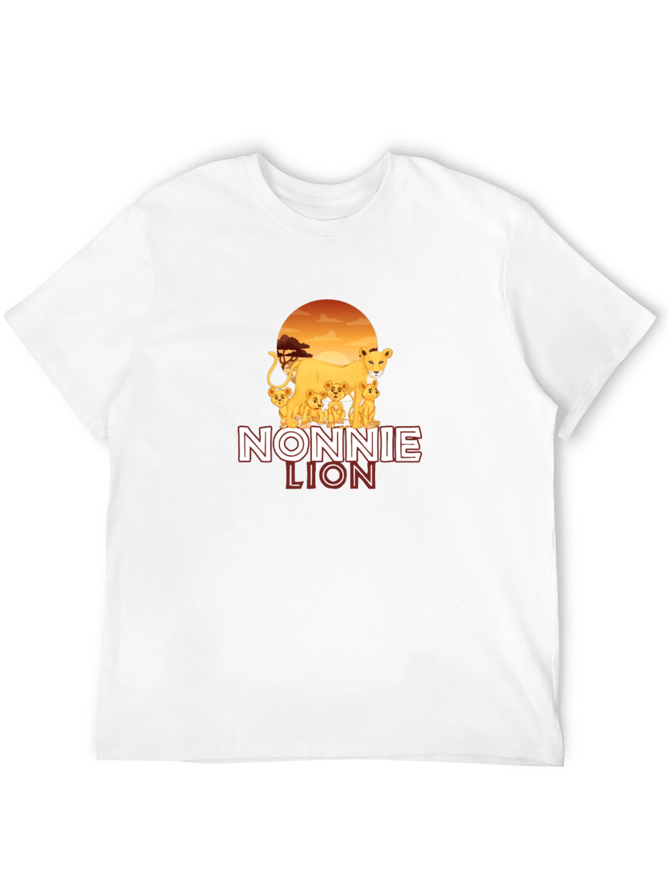Nonnie Lion Graphic T-Shirt - Unisex Black Tee