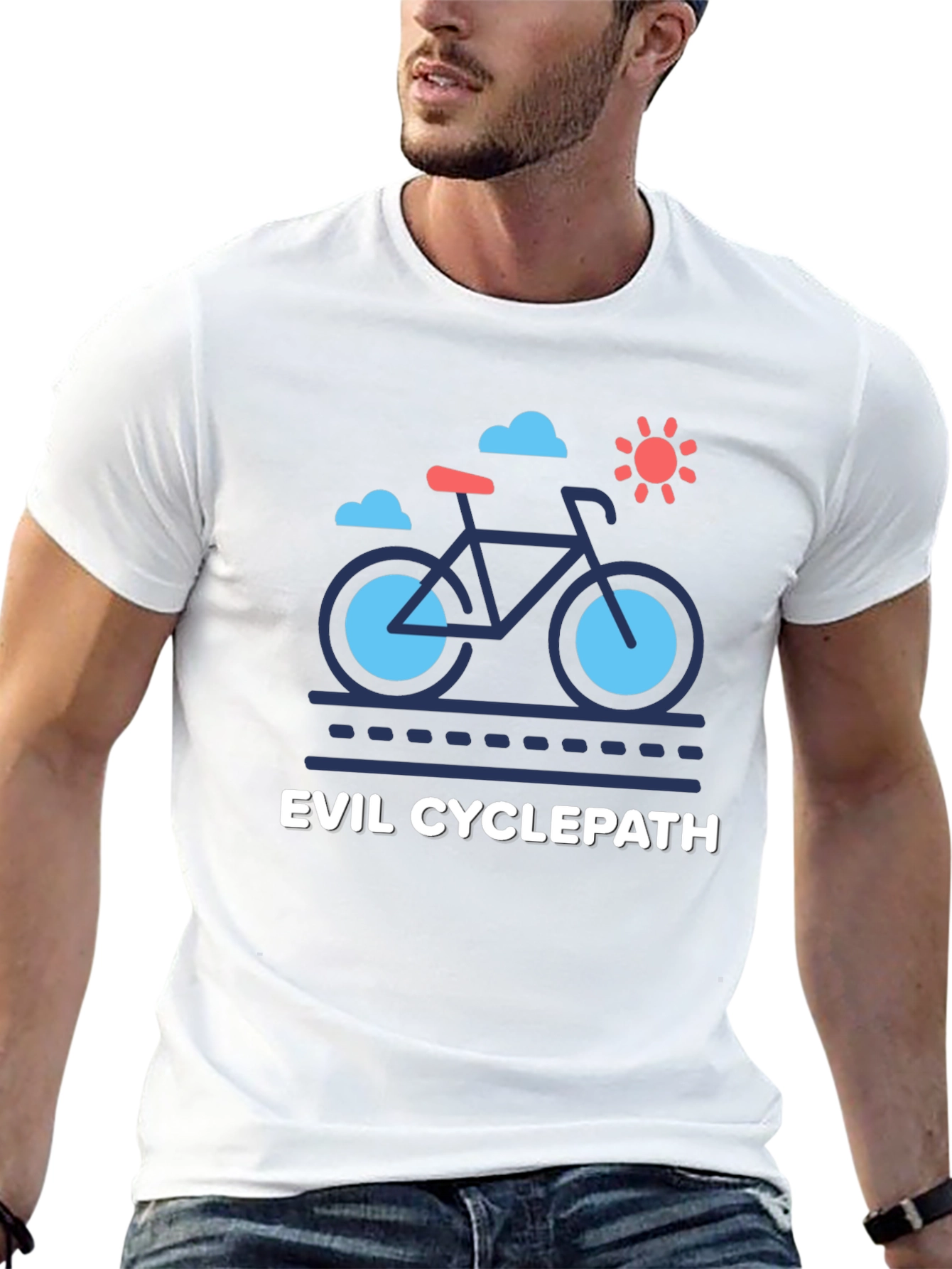 Evil Cyclepath T-Shirt: Fun Bike Graphic Tee