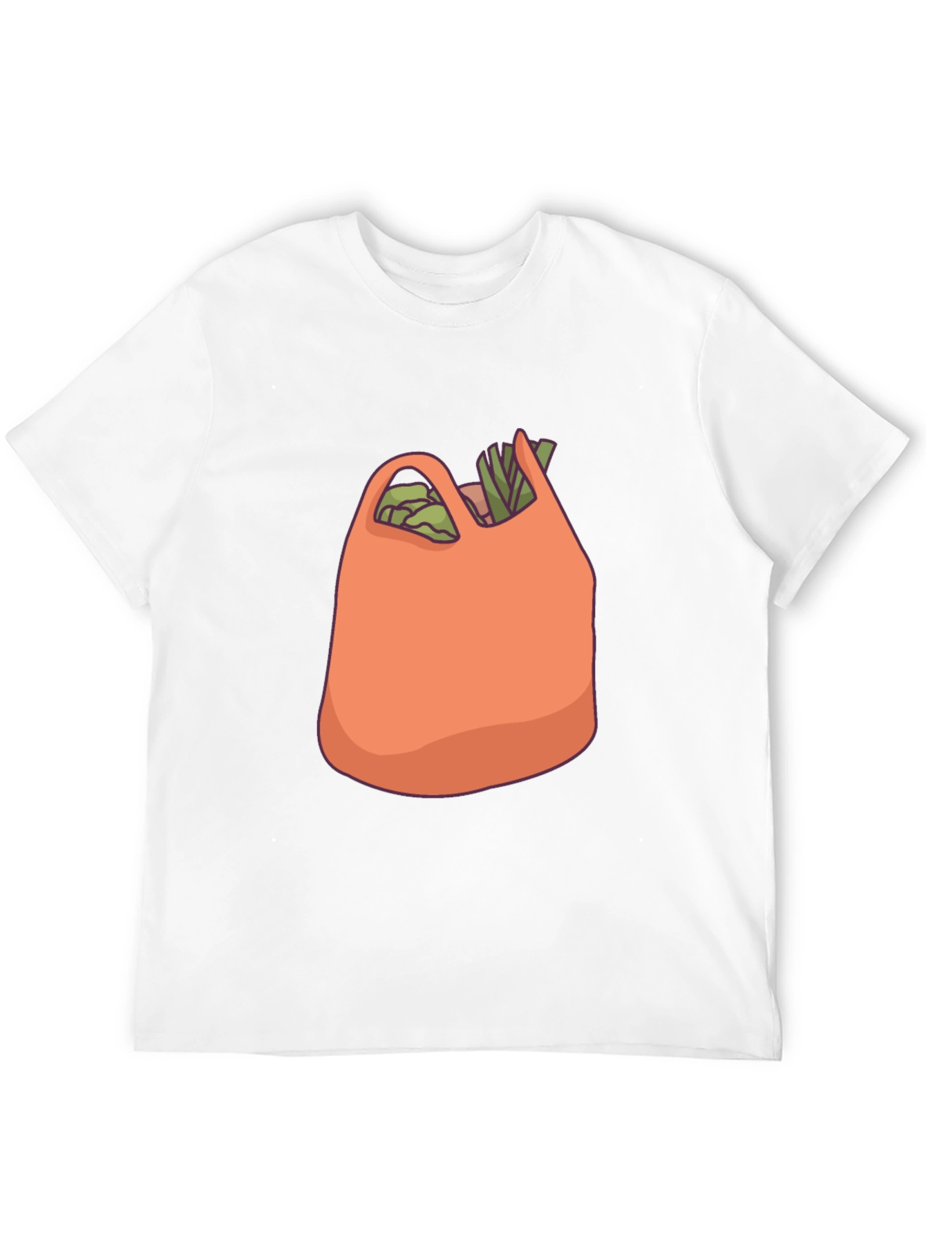 Grocery Bag Graphic T-Shirt - Black Cotton Tee