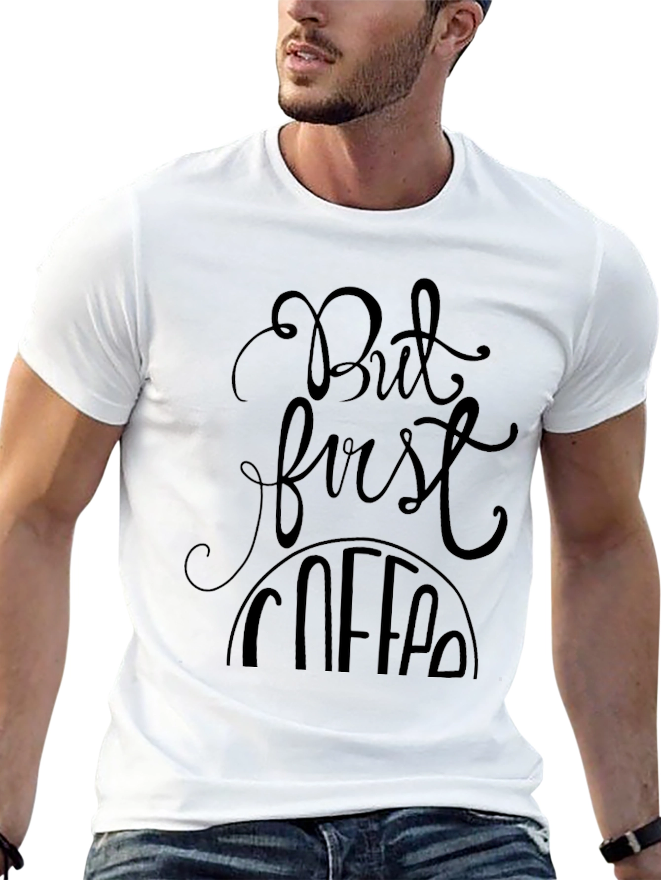 But First Coffee Graphic Tee - Black Unisex