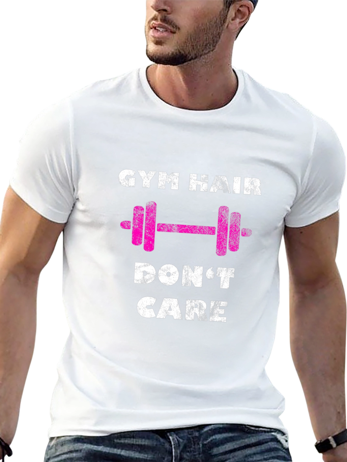 Gym Hair Dont Care Graphic Tee - Black