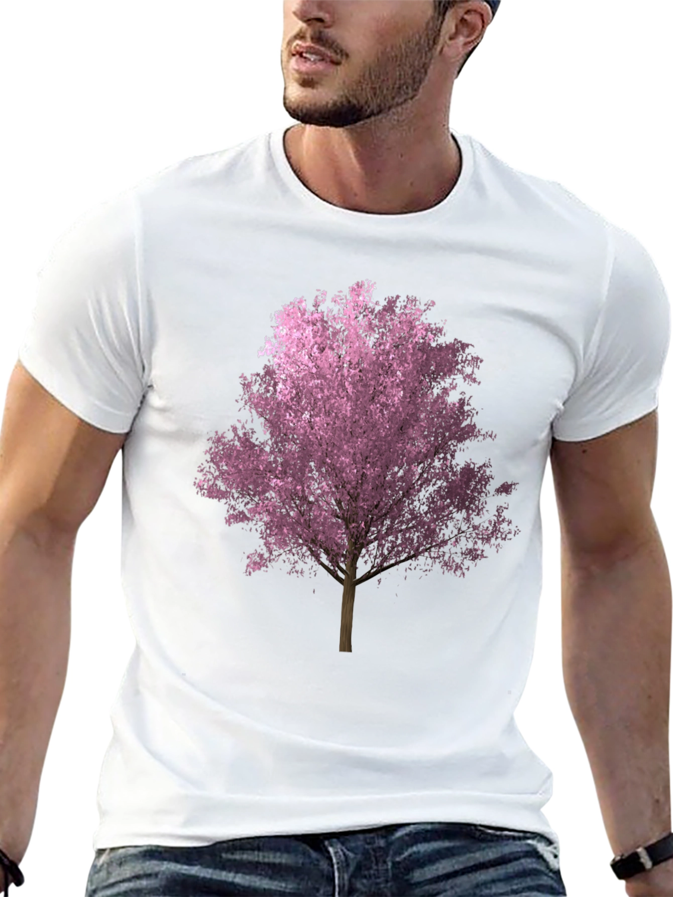 Cherry Blossom Tree Graphic Tee - Black