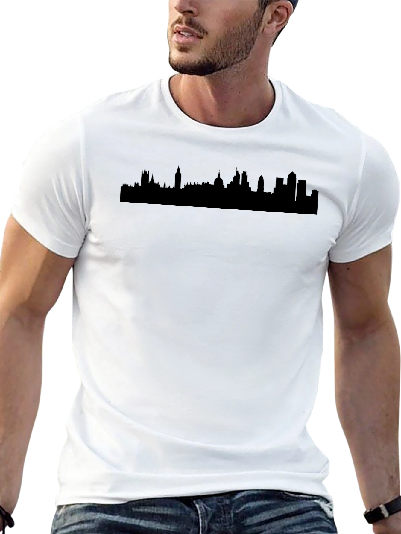 Skyline Silhouette Black T-Shirt