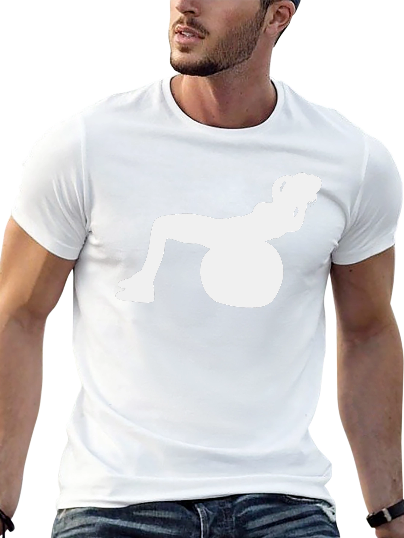 Fitness Ball Workout Graphic Tee - Black