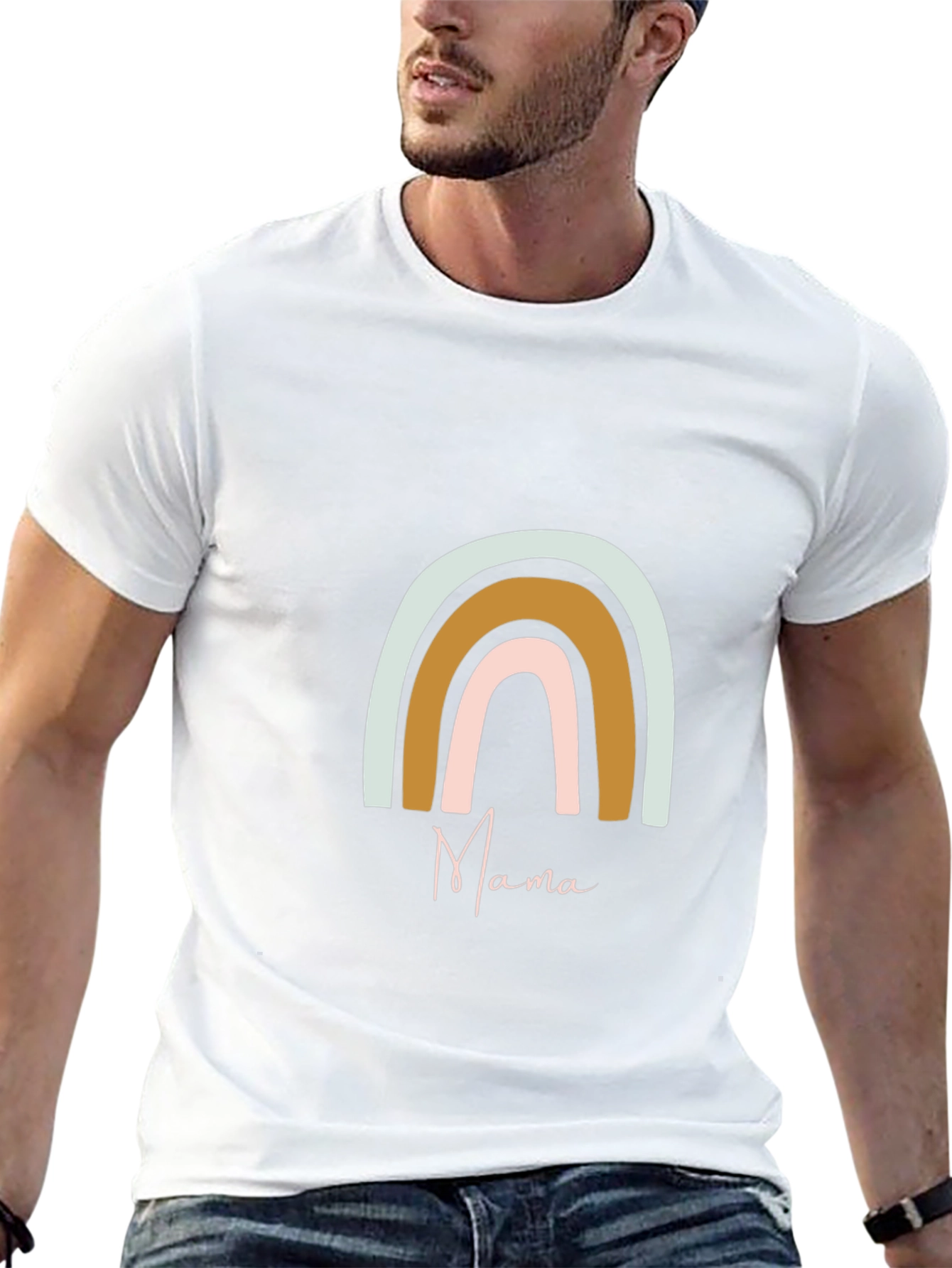 Mama Rainbow Graphic Tee - Soft & Stylish