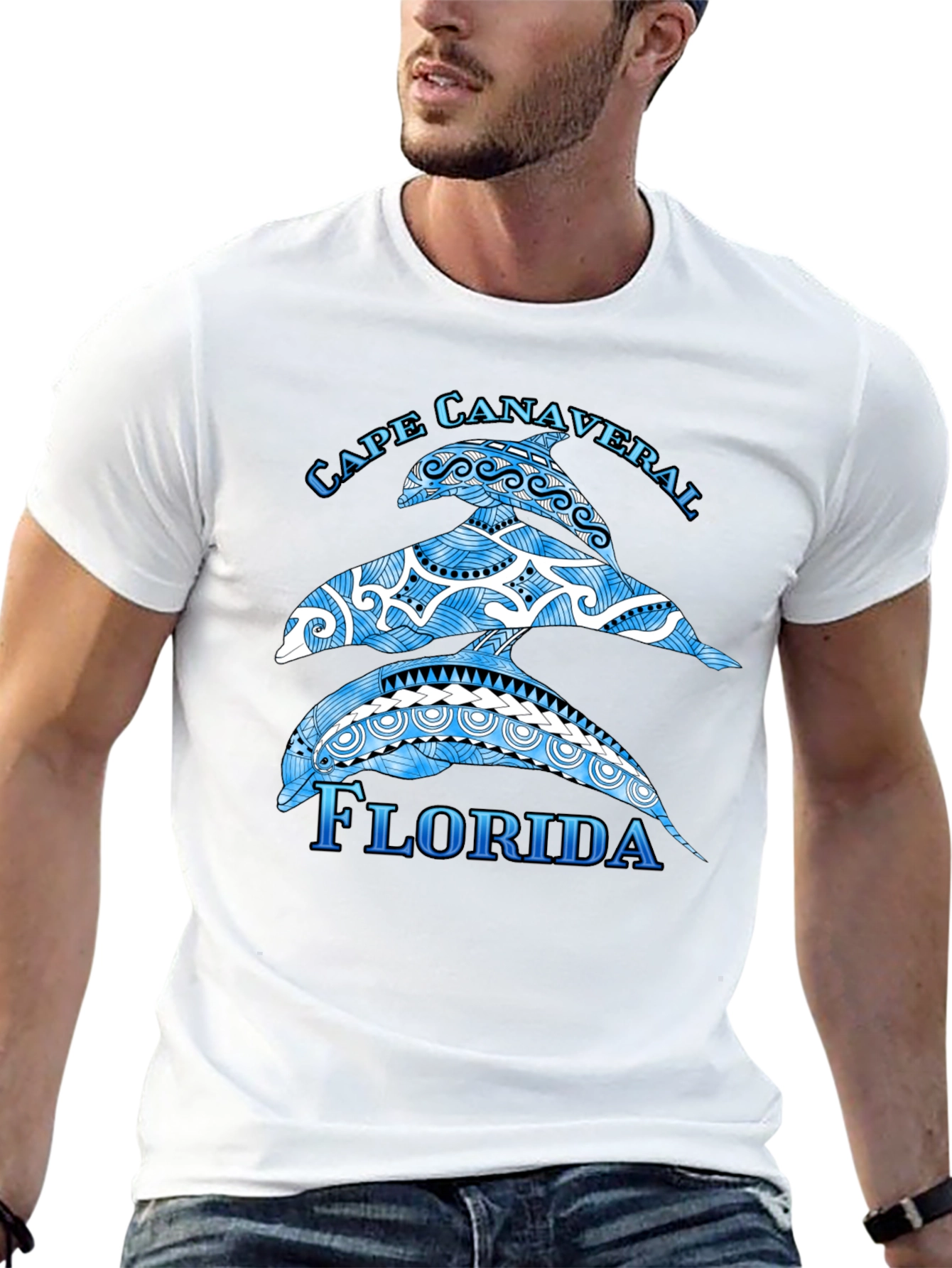 Cape Canaveral Florida Dolphin Graphic Tee