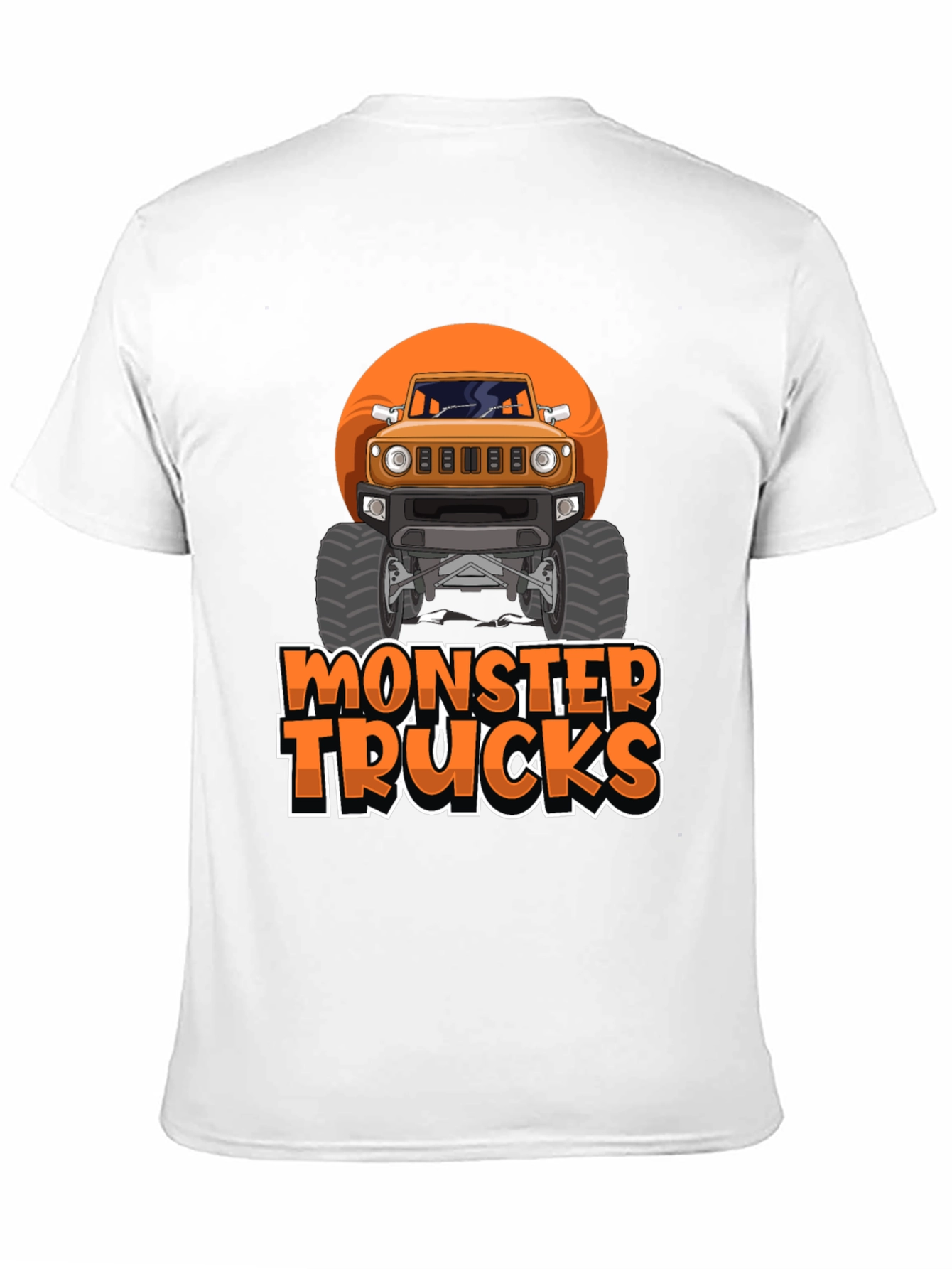 Monster Trucks Graphic Tee - Black Crew Neck T-Shirt