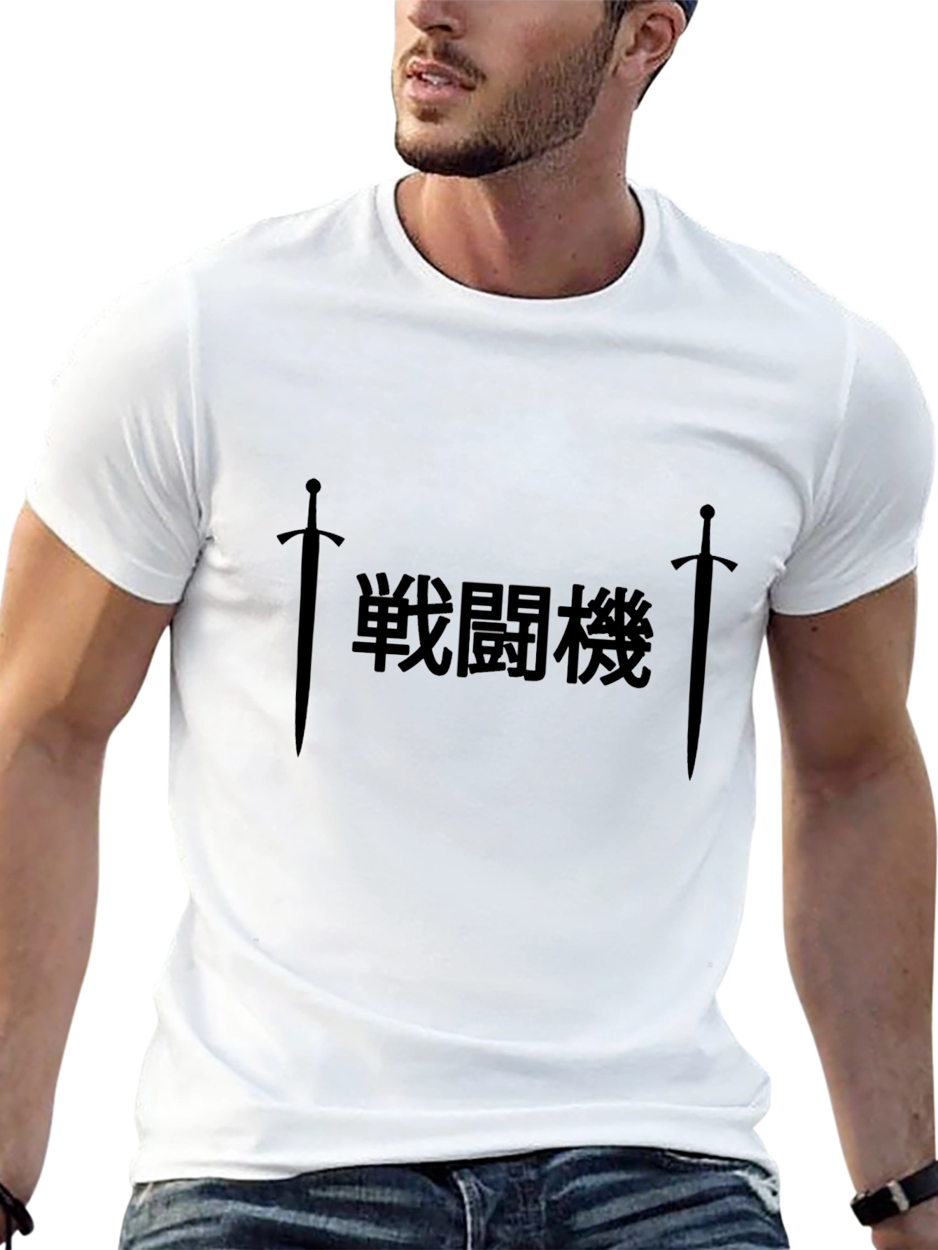 Samurai Sword Graphic Black T-Shirt
