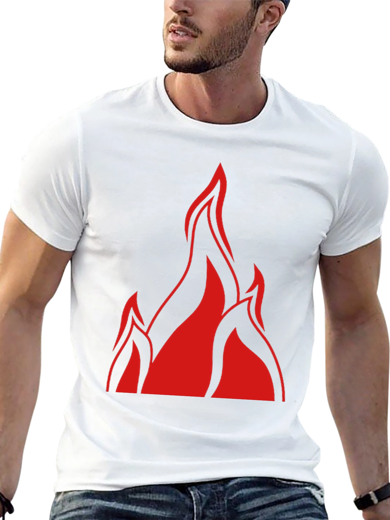 Flame Graphic Black T-Shirt