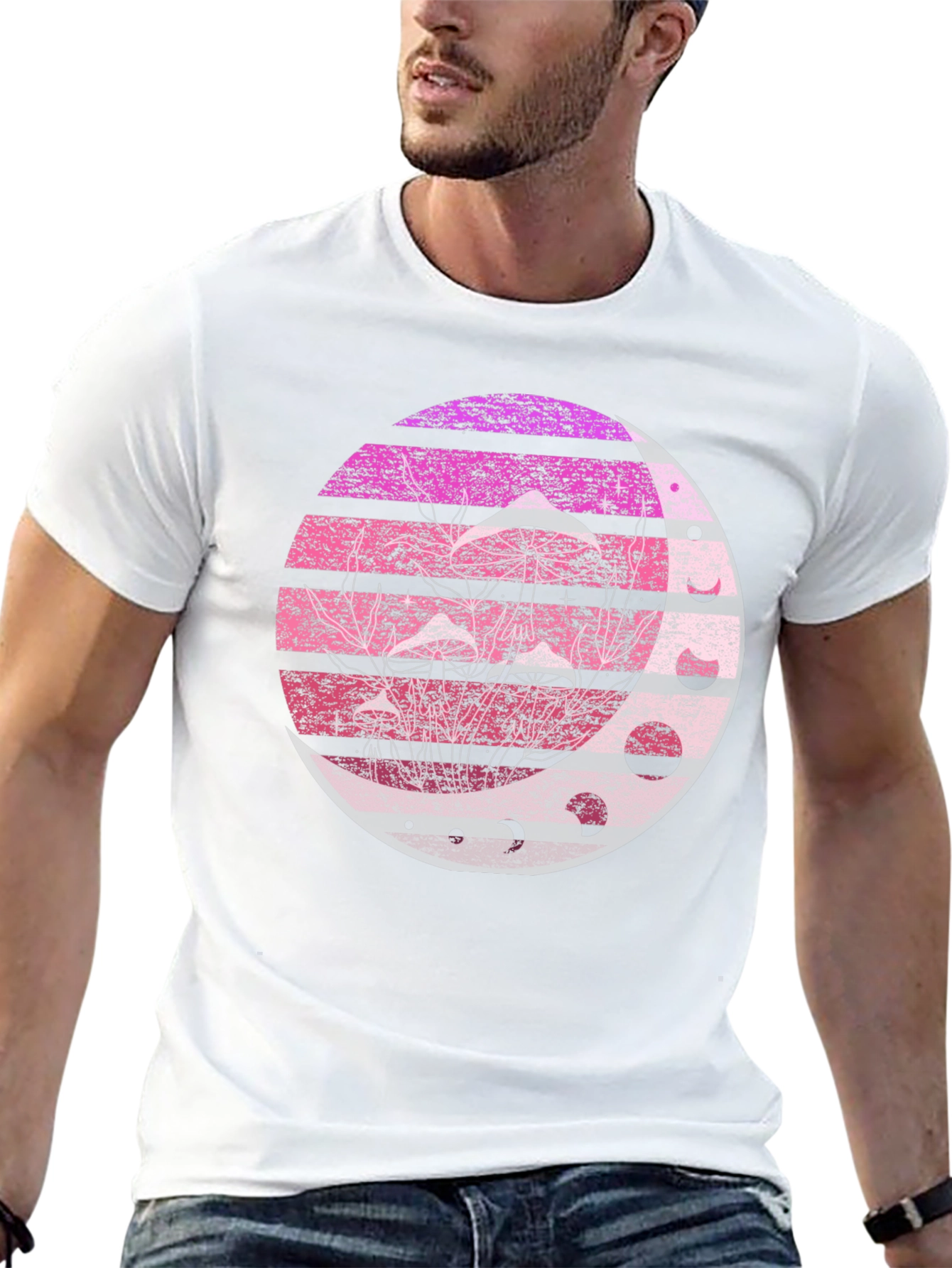 Mushroom Moon Phases Graphic Tee