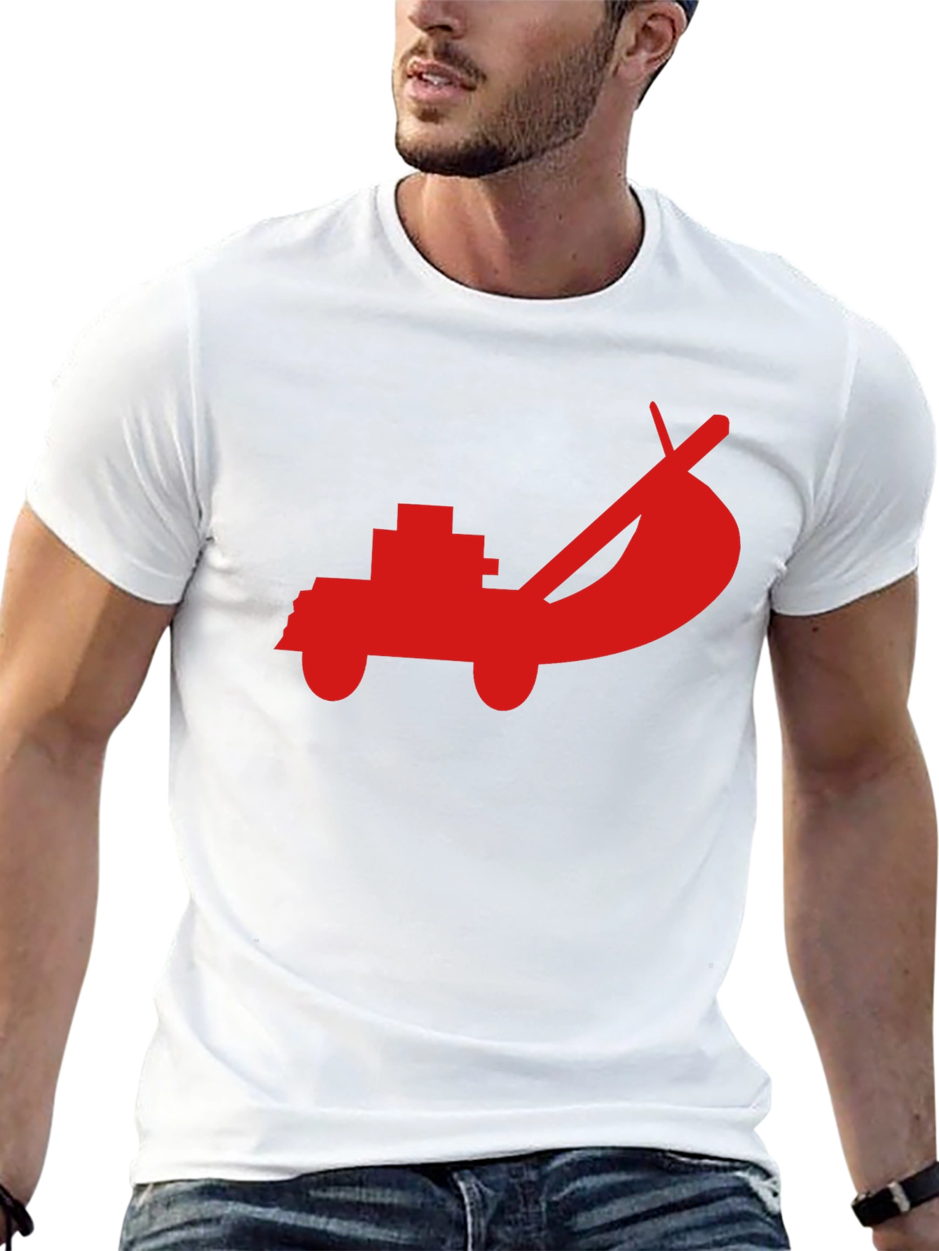 Cool Red Truck Graphic Black Tee