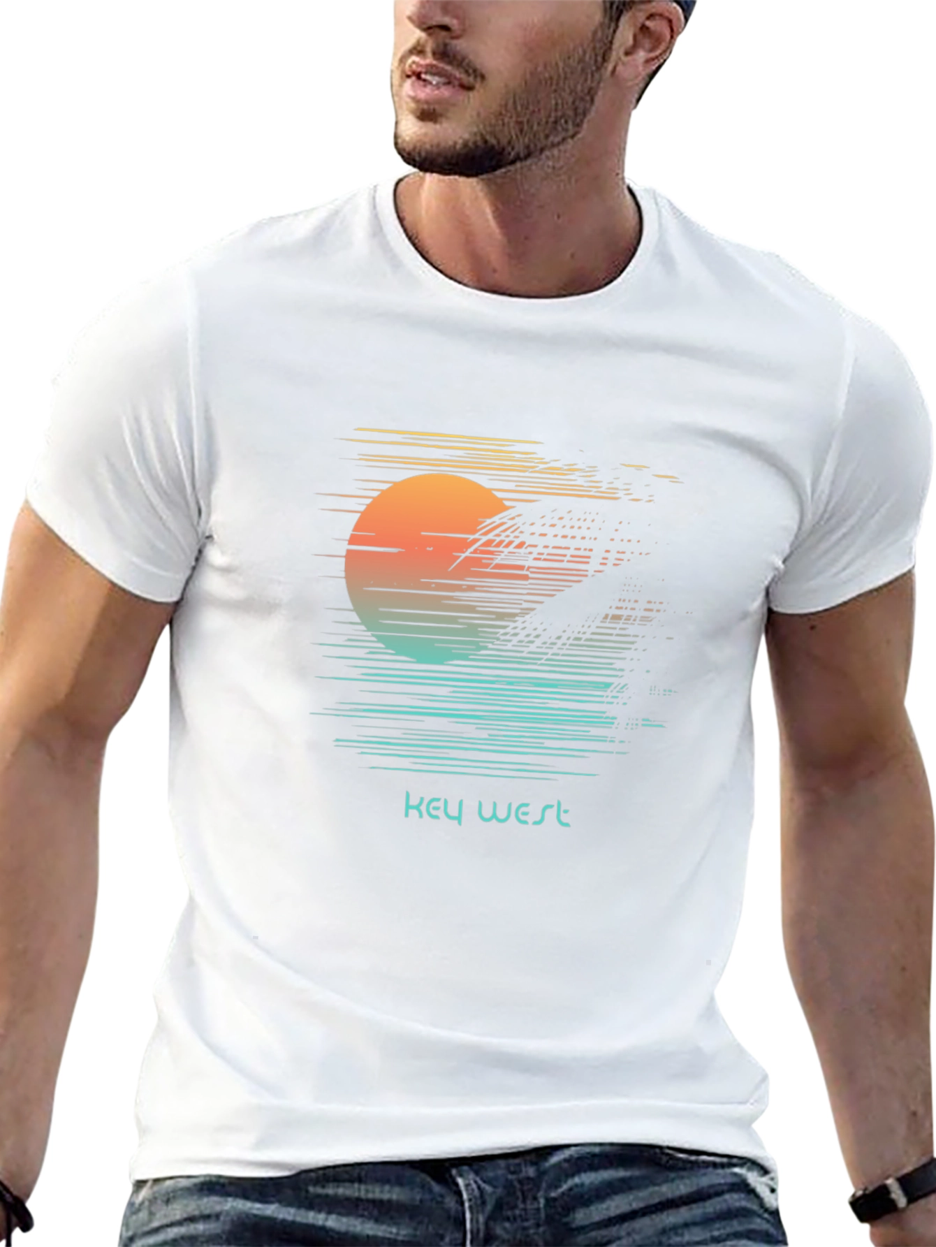 Key West Sunset Graphic Tee - Black