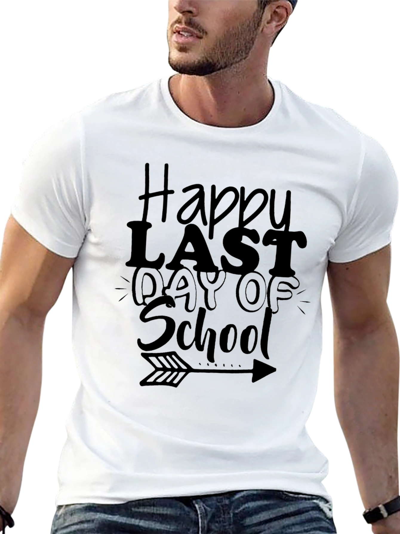 Happy Last Day of School Graphic Tee - Black