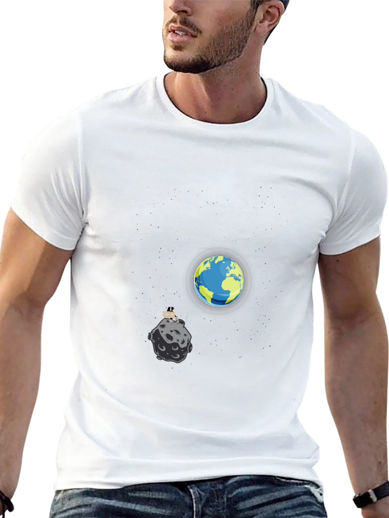 Earth vs. Asteroid Graphic T-Shirt