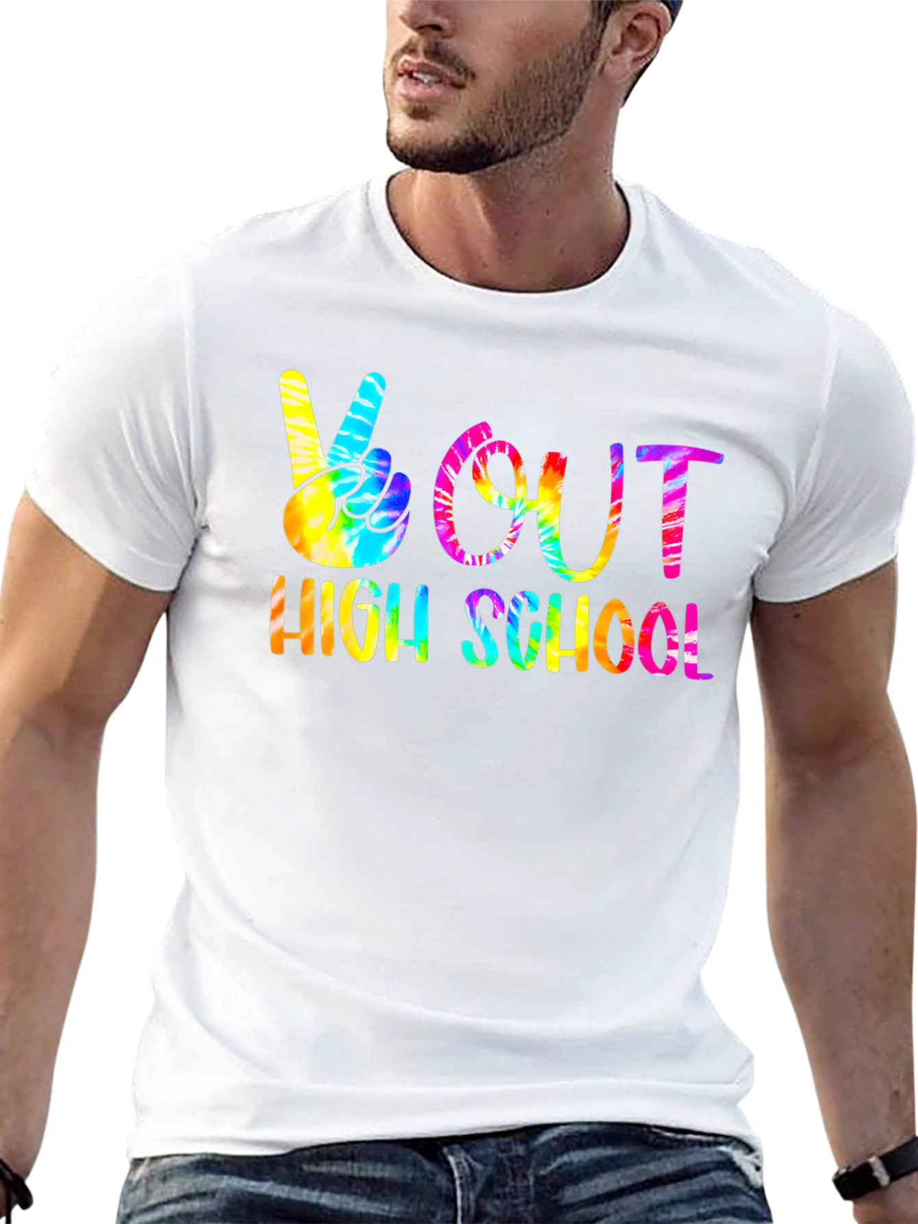 Peace Out High School Tie Dye T-Shirt