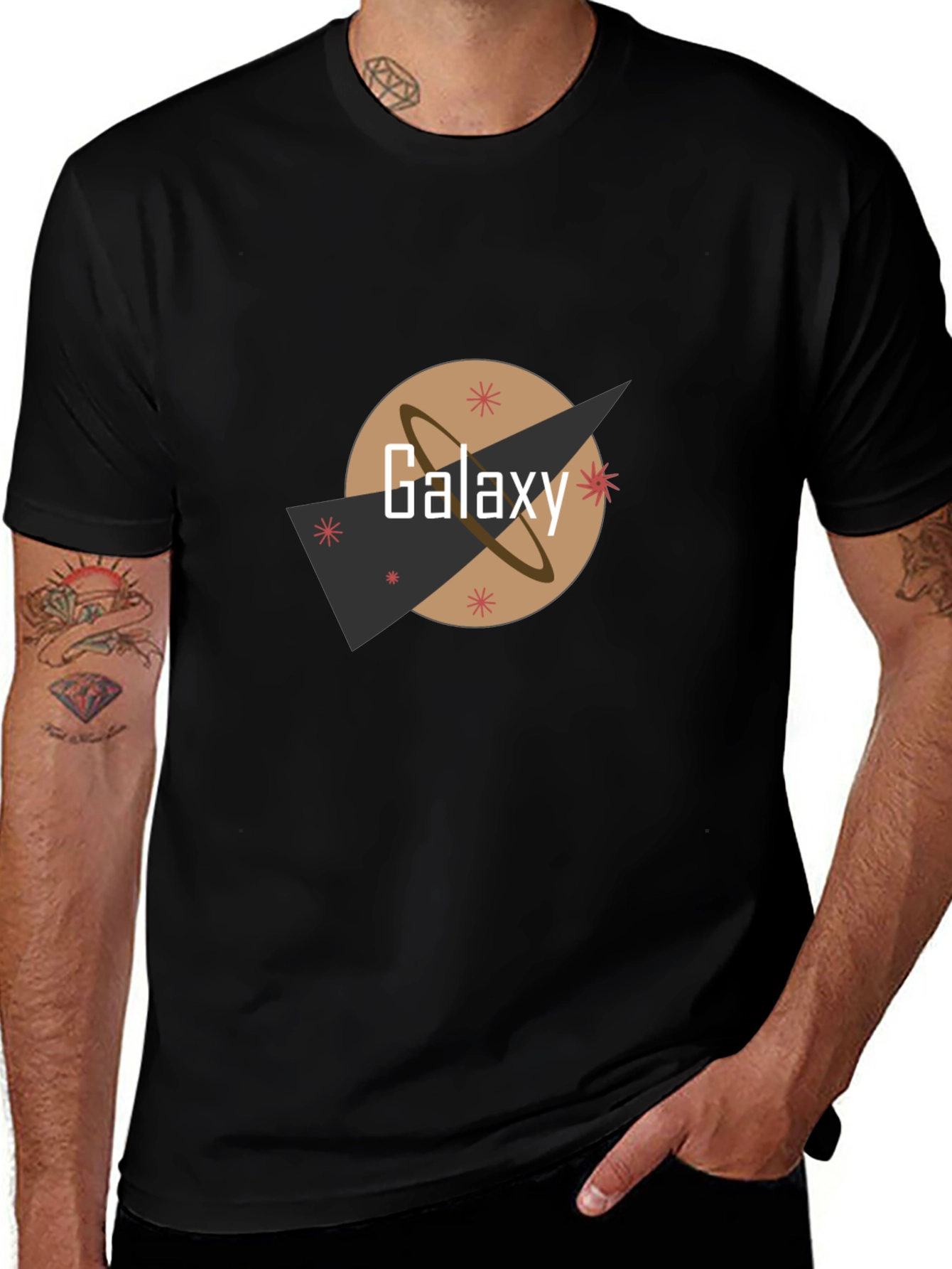 Retro Galaxy Graphic T-Shirt - Space Age Design