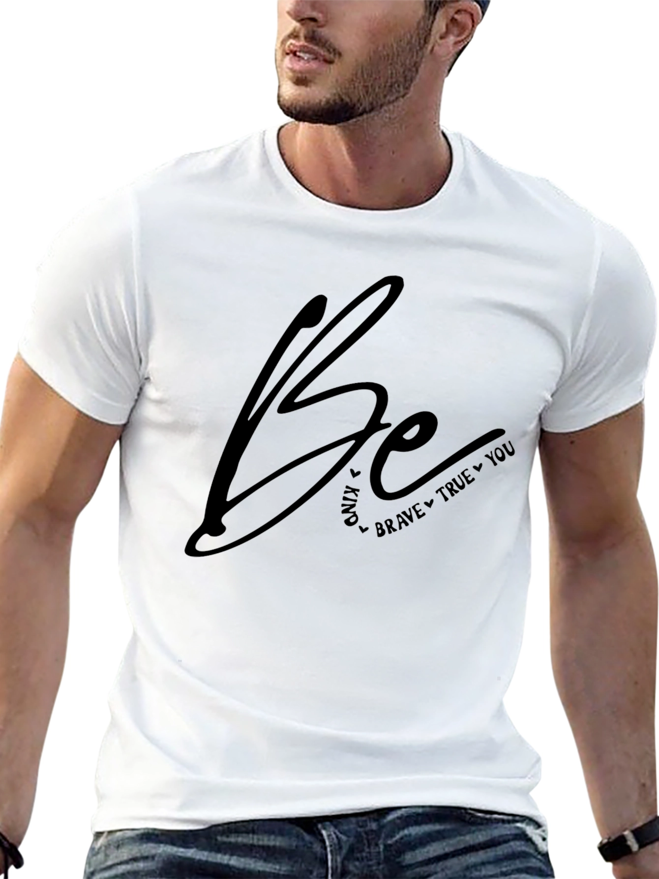 Be Kind Brave True Black Graphic Tee