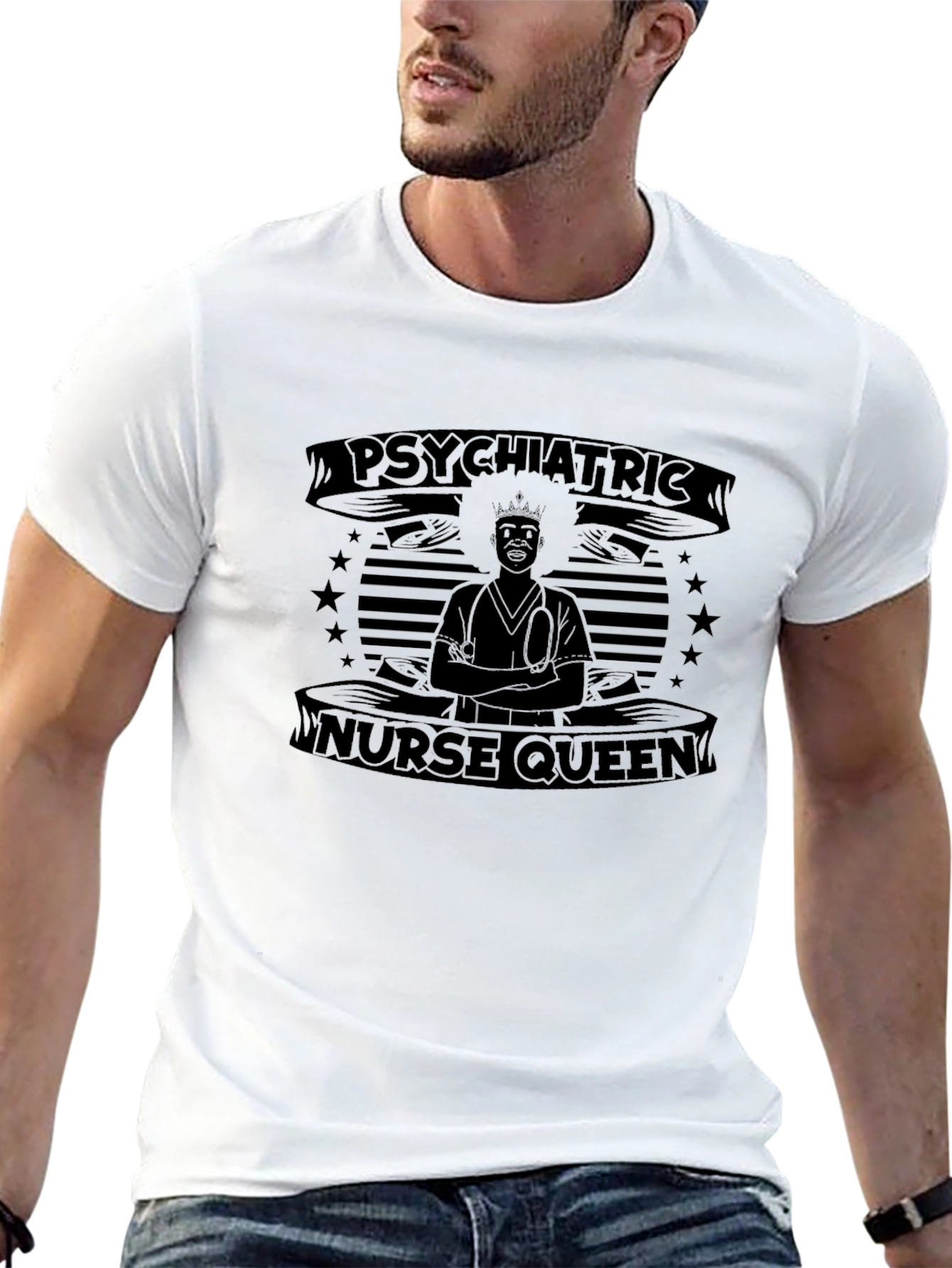 Psychiatric Nurse Queen T-Shirt