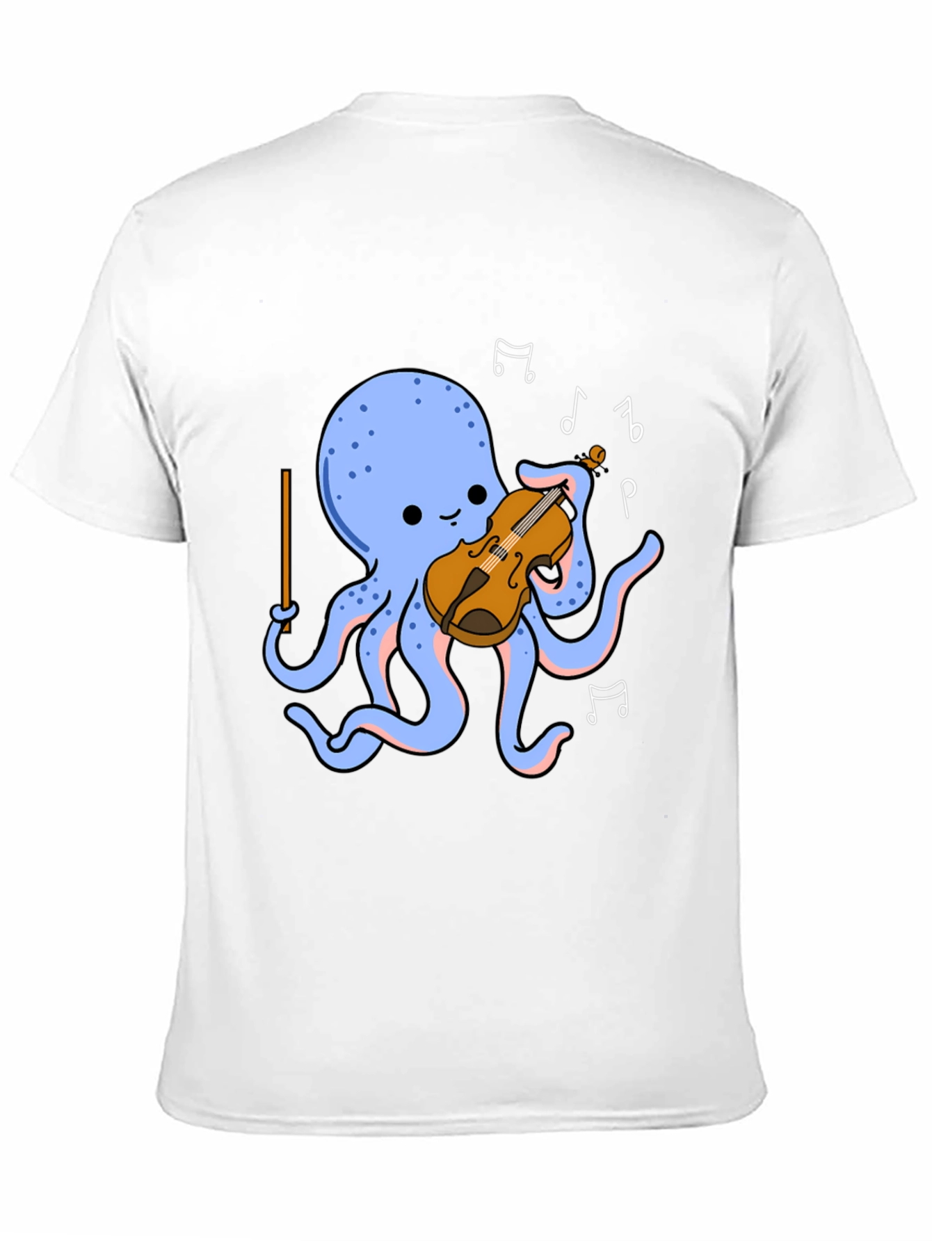 Octopus Musician T-Shirt - Cute Cartoon Violin Player Tee