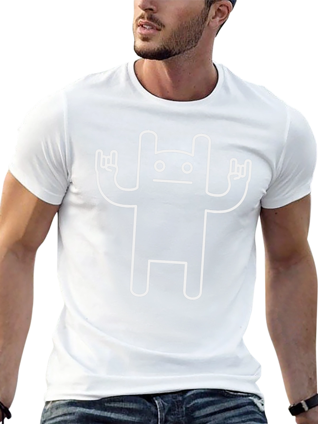 Cool Rock On Monster Graphic Black T-Shirt