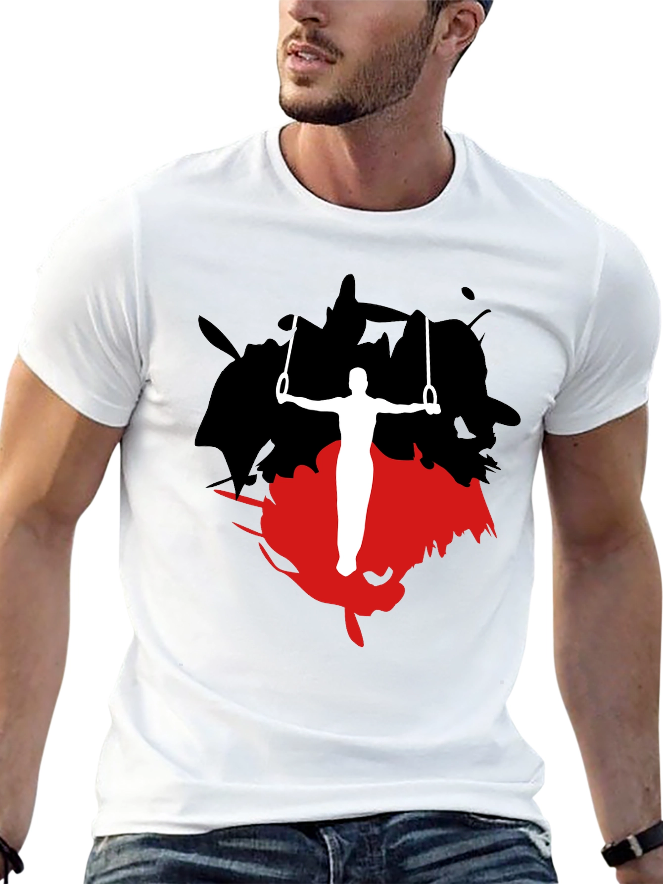 Gymnast Rings Graphic Tee - Black