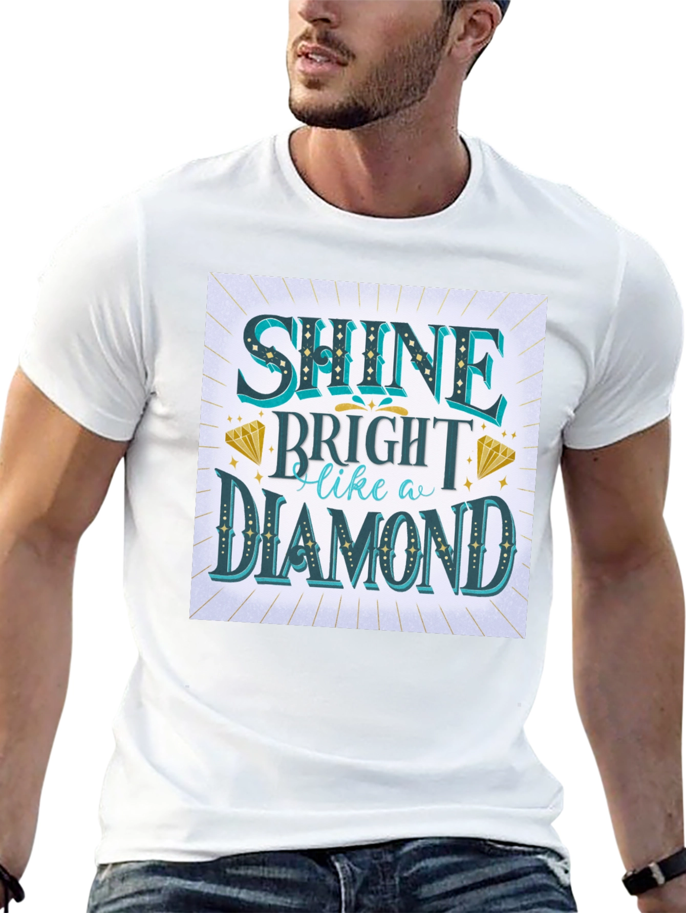 Shine Bright Like a Diamond Graphic Tee - Black