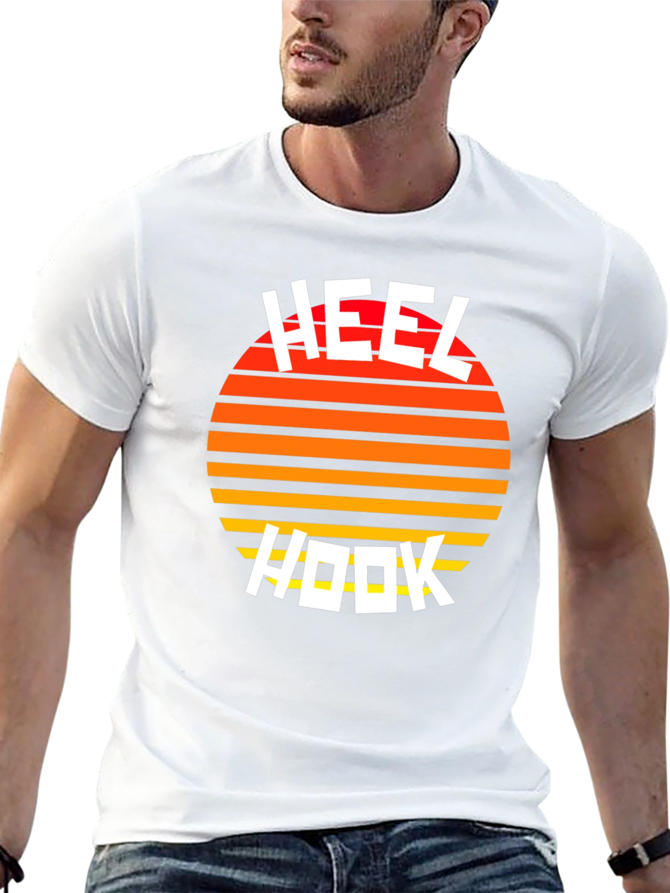 Heel Hook Retro Sunset Graphic Tee - Black