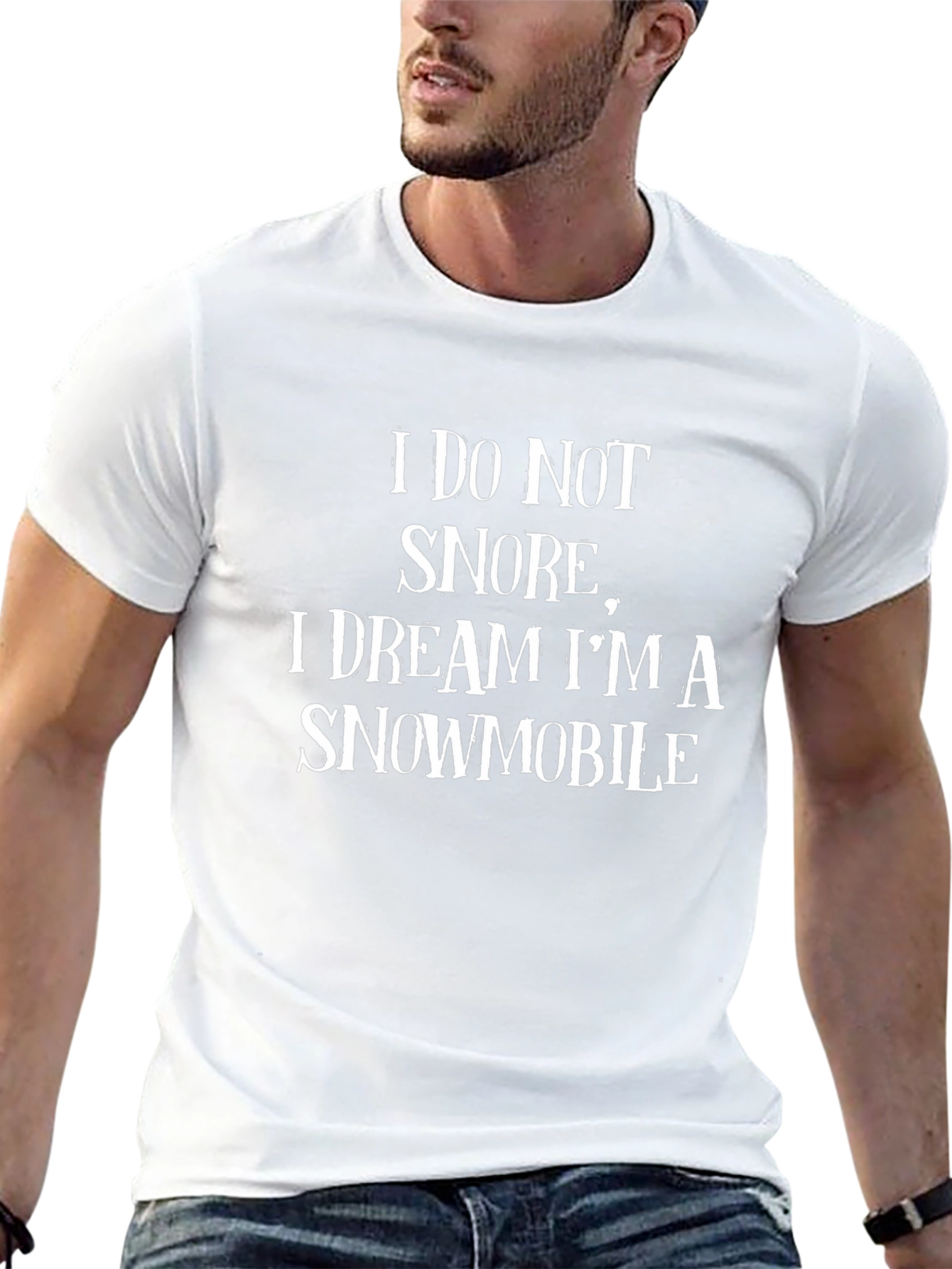 Funny Snowmobile Dream Graphic Tee