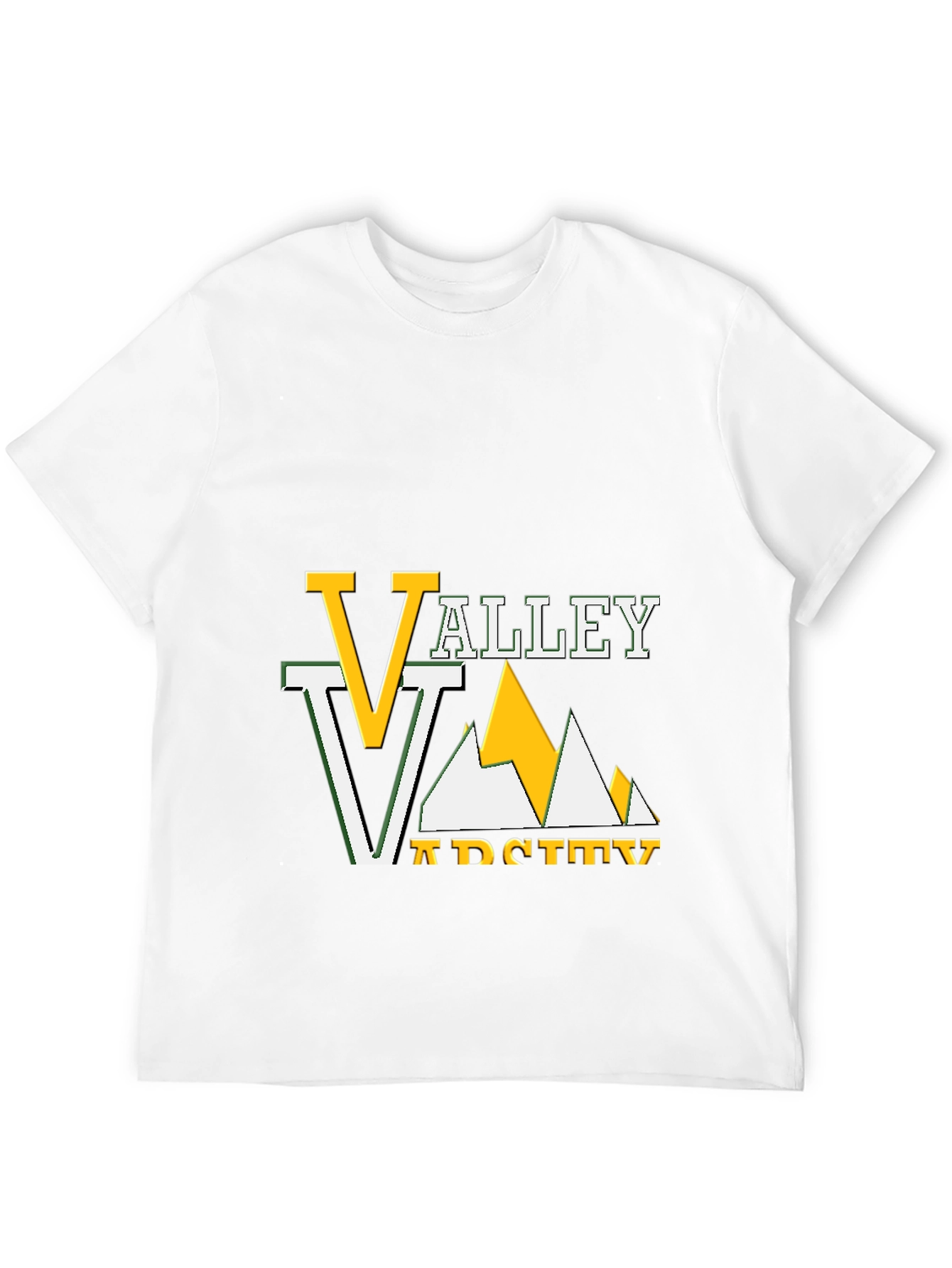 Valley Varsity Graphic Tee - Black Cotton T-Shirt