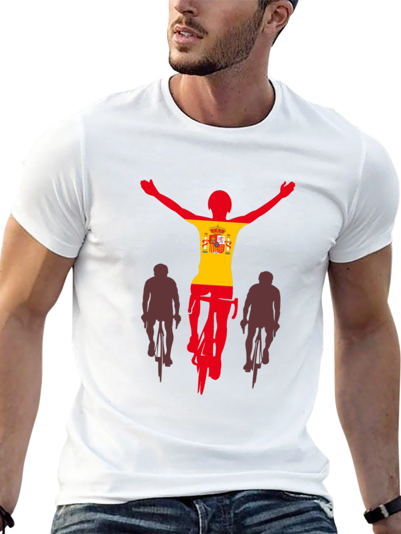 Spain Cyclist T-Shirt - Black