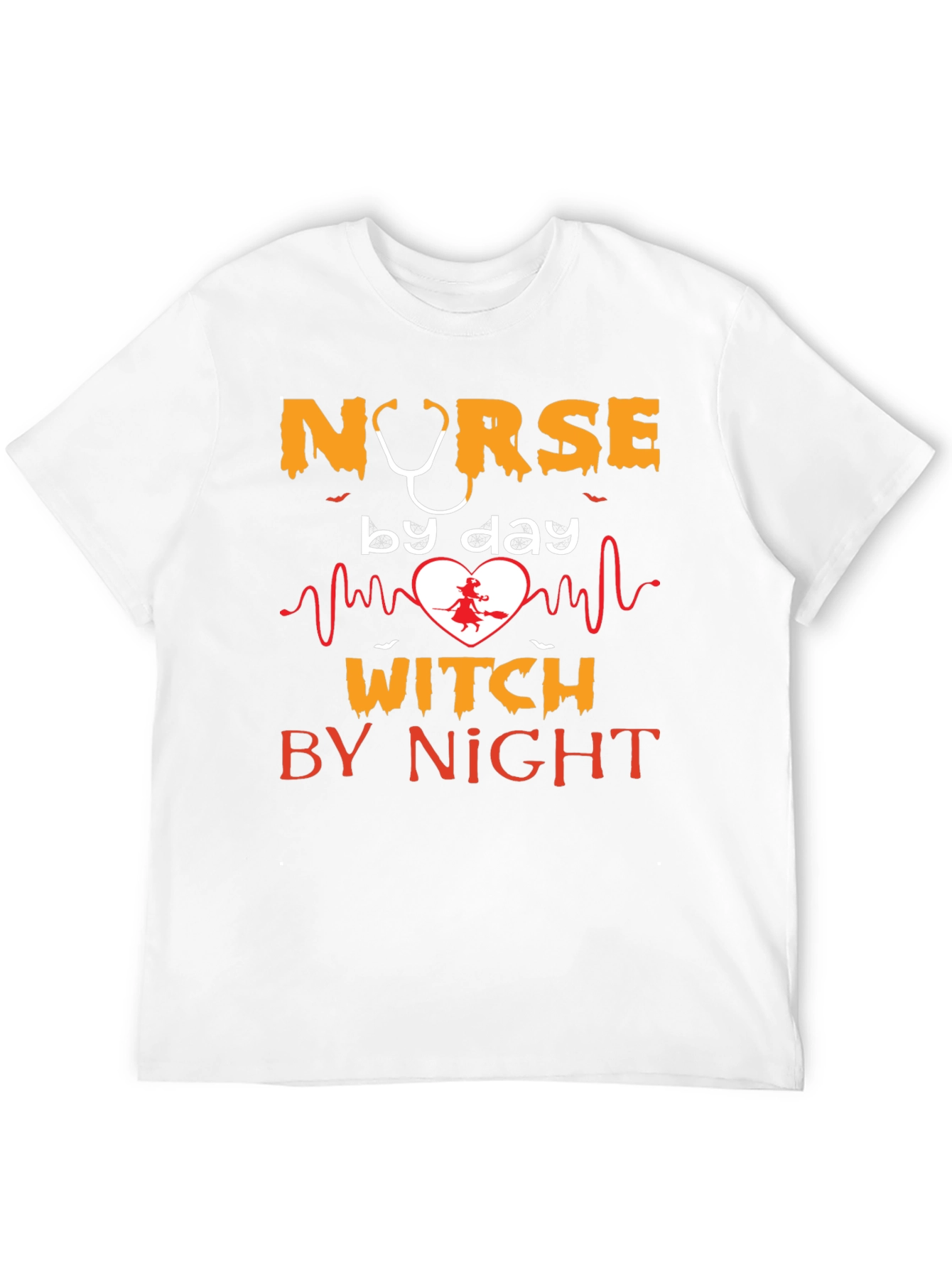Nurse by Day Witch by Night Halloween Graphic Tee